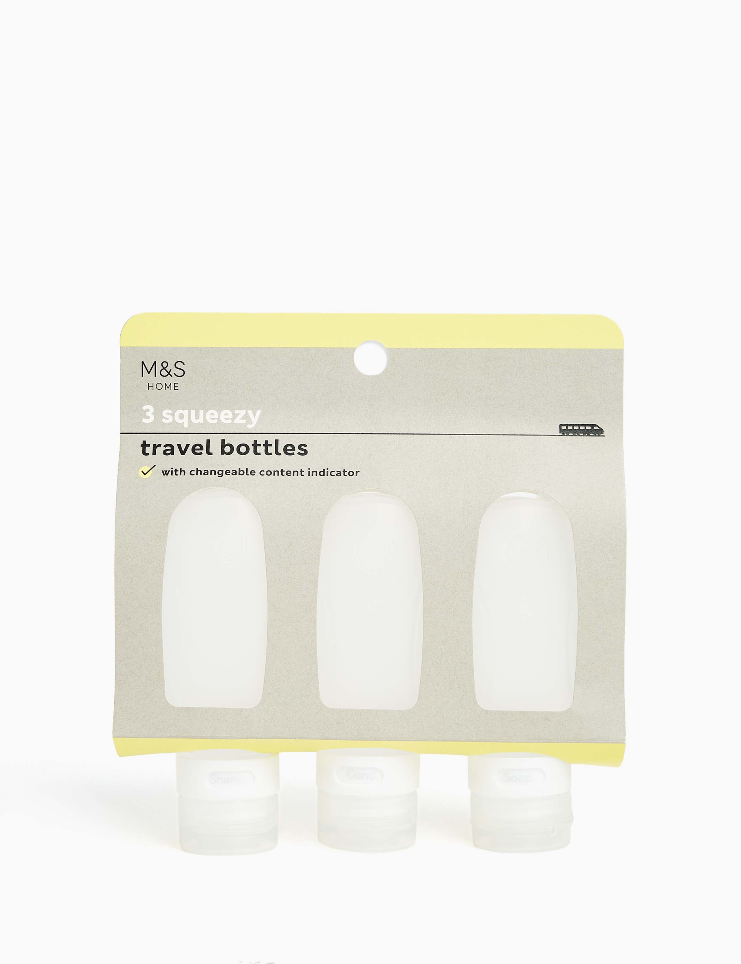 3 Pack Squeezy Travel Bottles 1 of 4