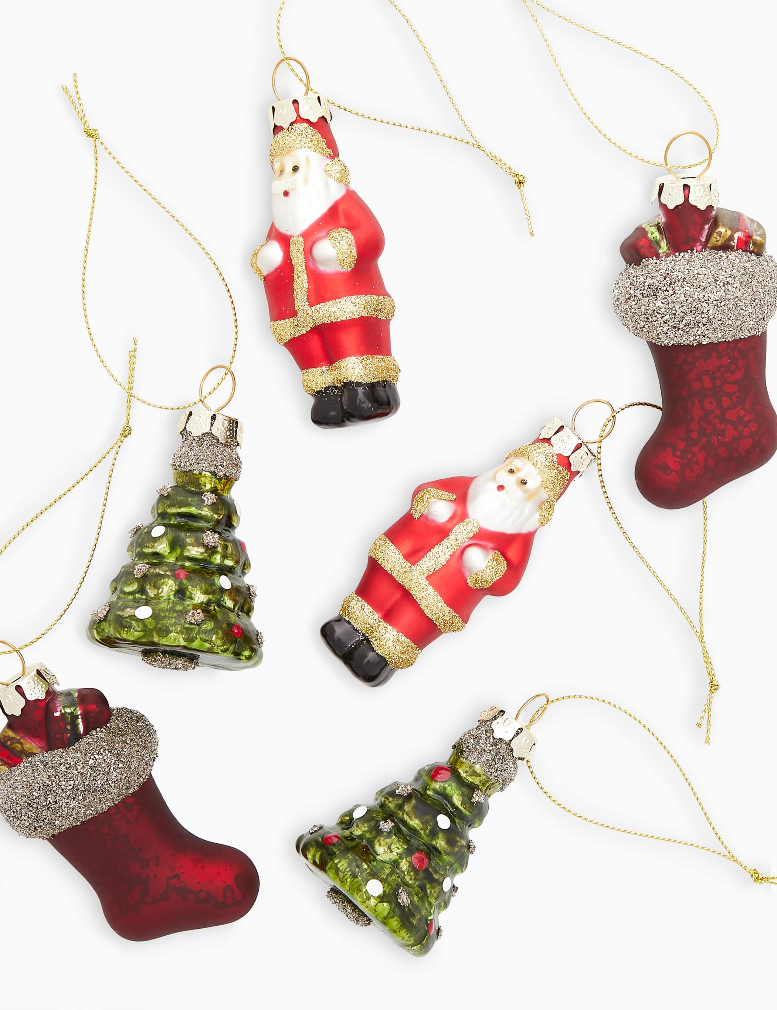 6 Pack Traditional Tree Decorations 3 of 3