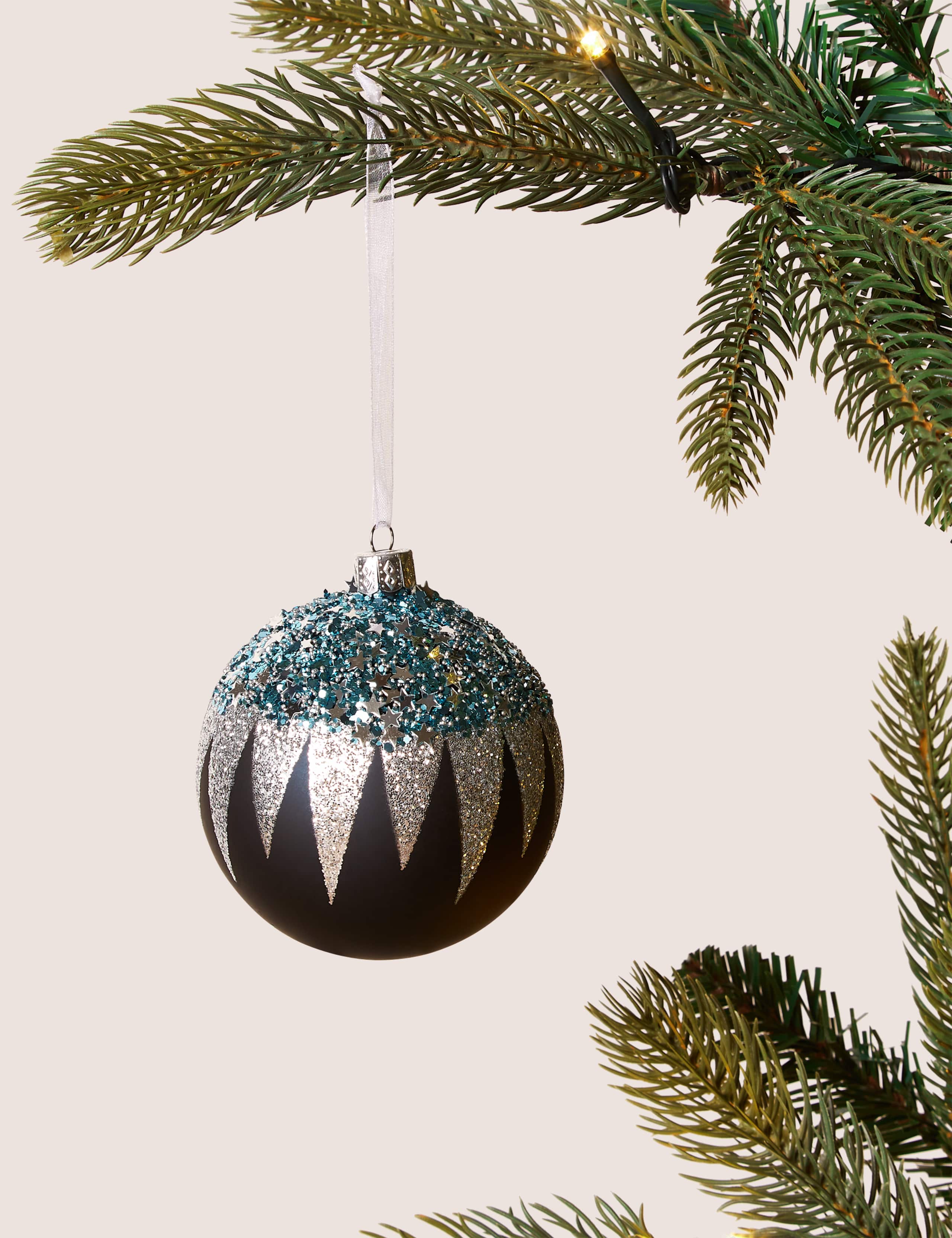 Icicle Glitter Top Bauble 1 of 2