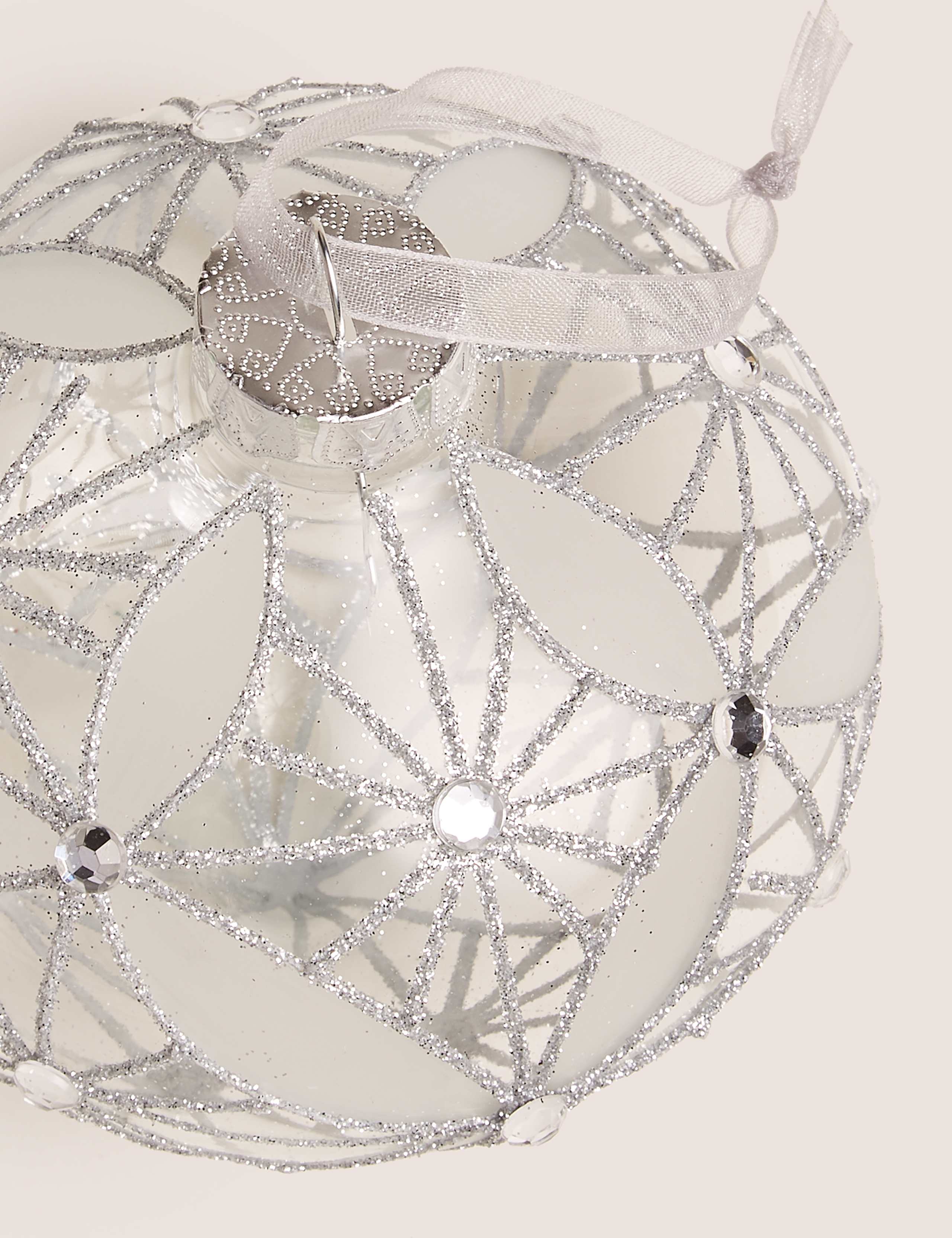 Diamanté Onion Christmas Bauble 2 of 2