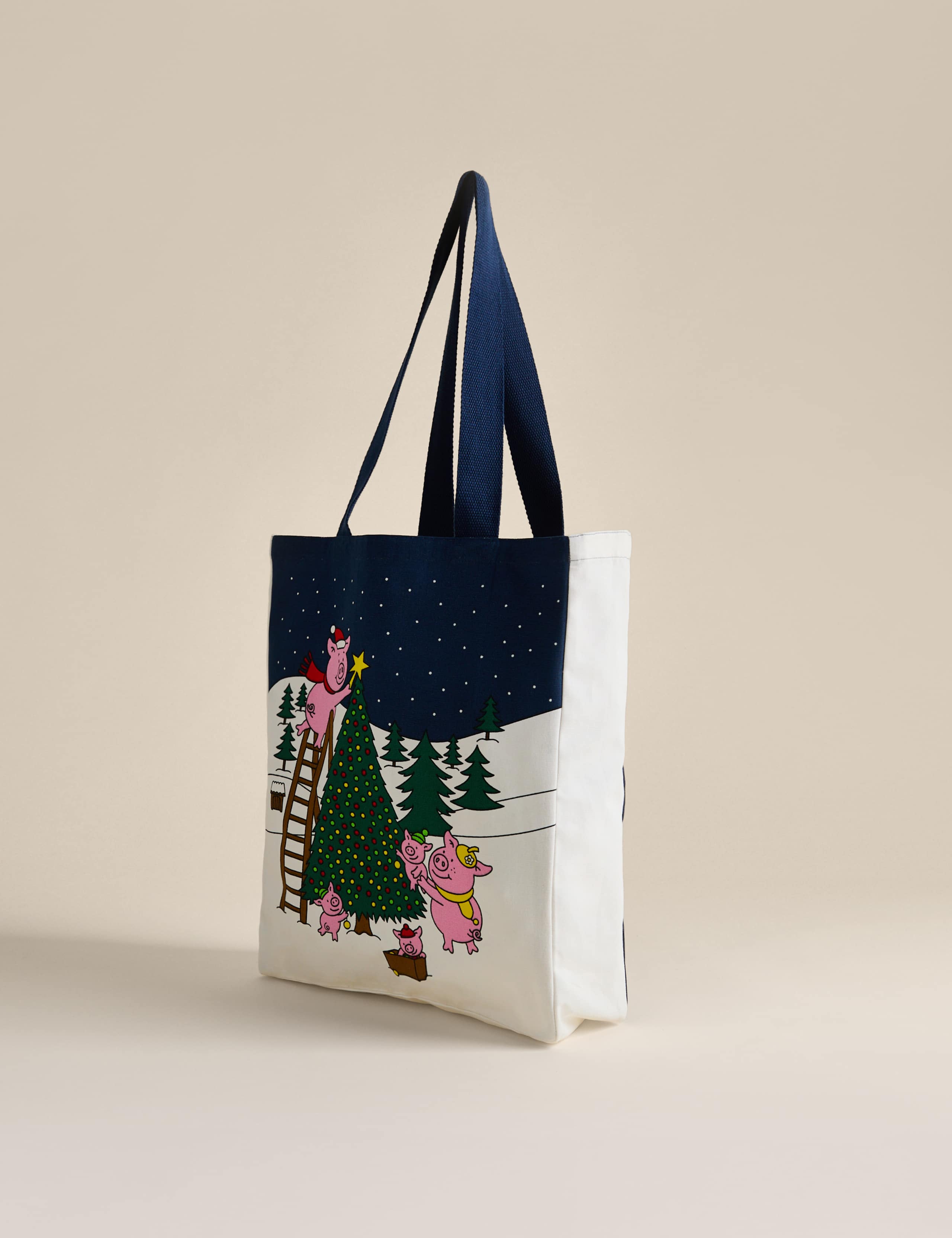 Pure Cotton Percy Pig™ Christmas Tote Bag 2 of 3