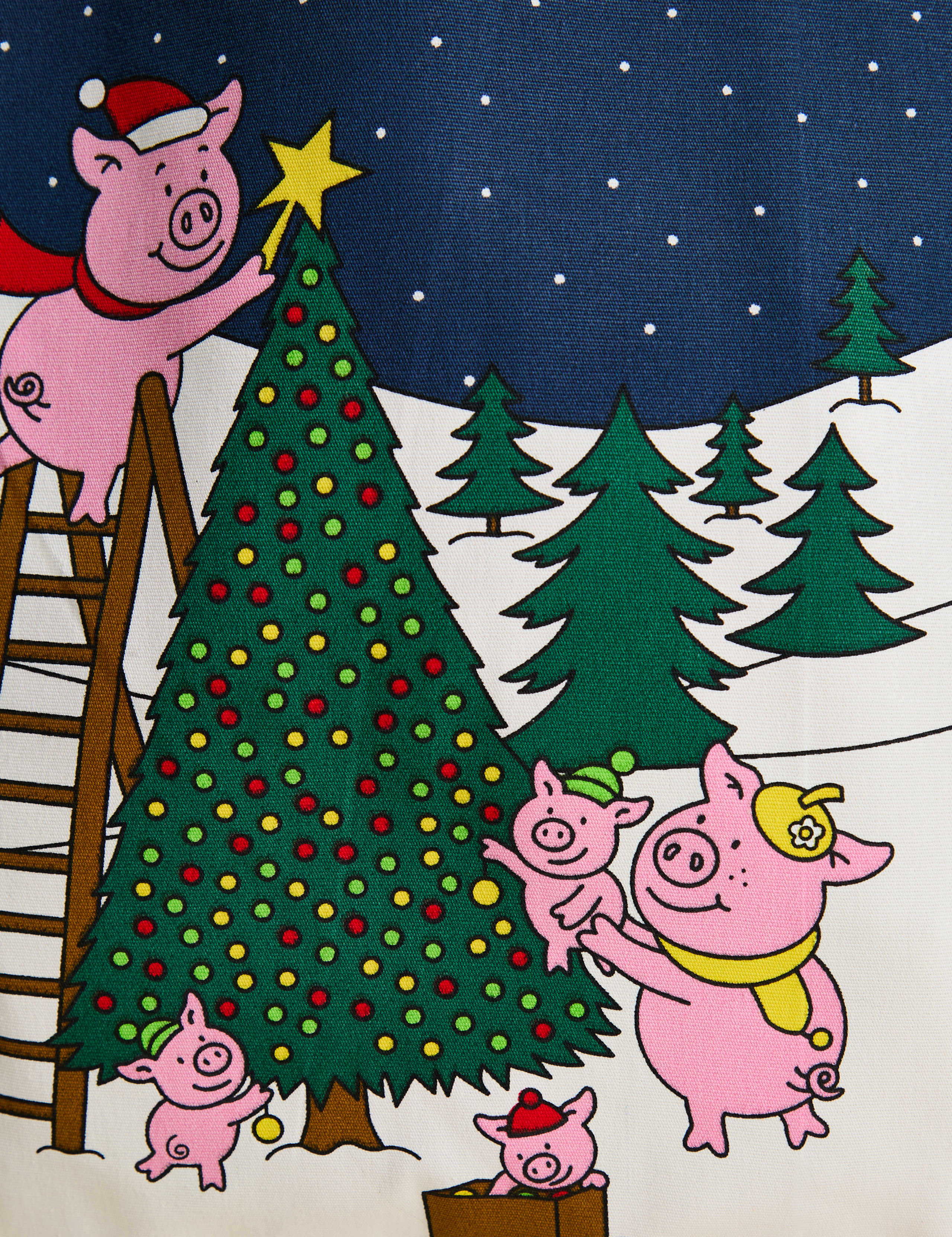 Pure Cotton Percy Pig™ Christmas Tote Bag 3 of 3