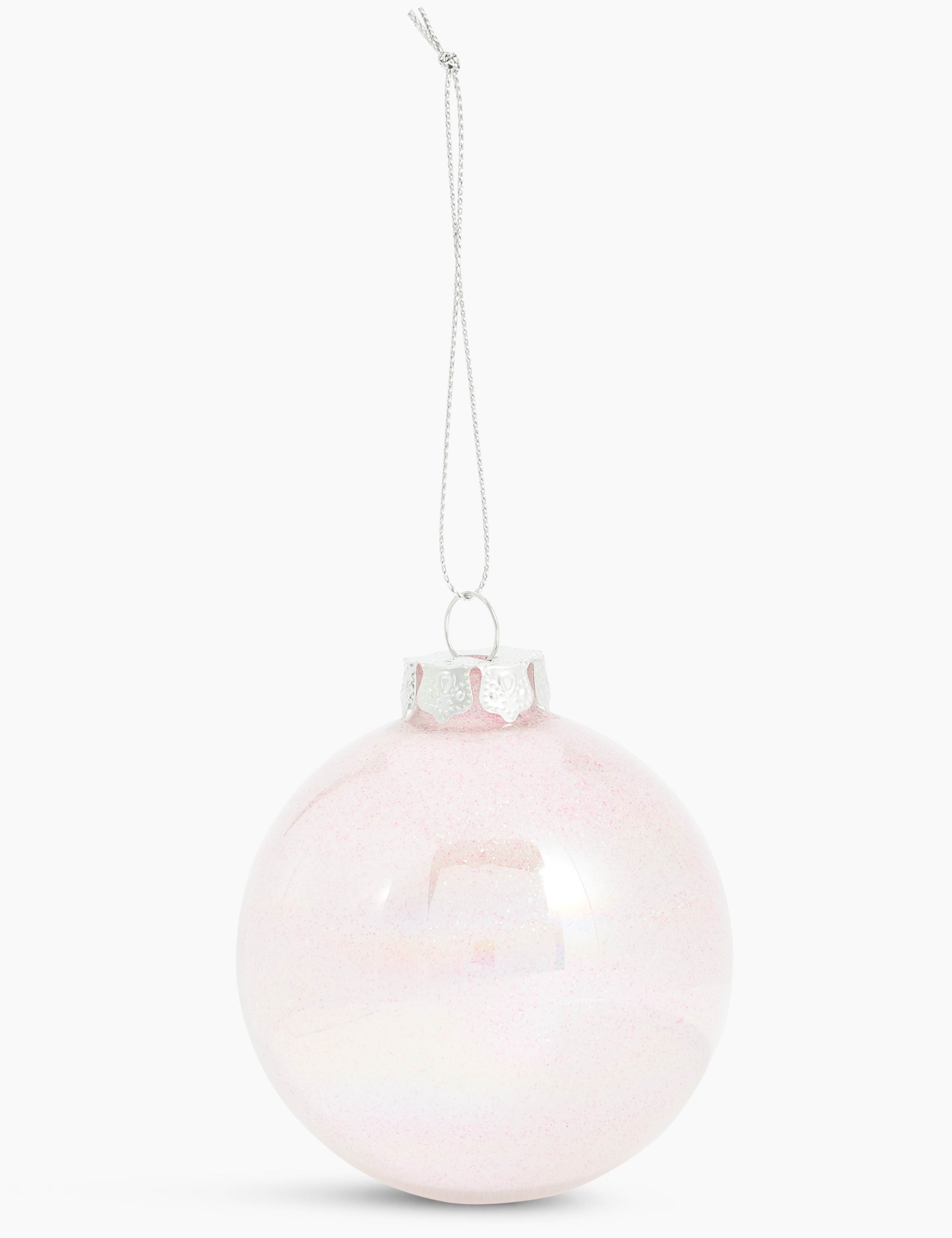 3 Pack Pink Iridescent Baubles 2 of 2