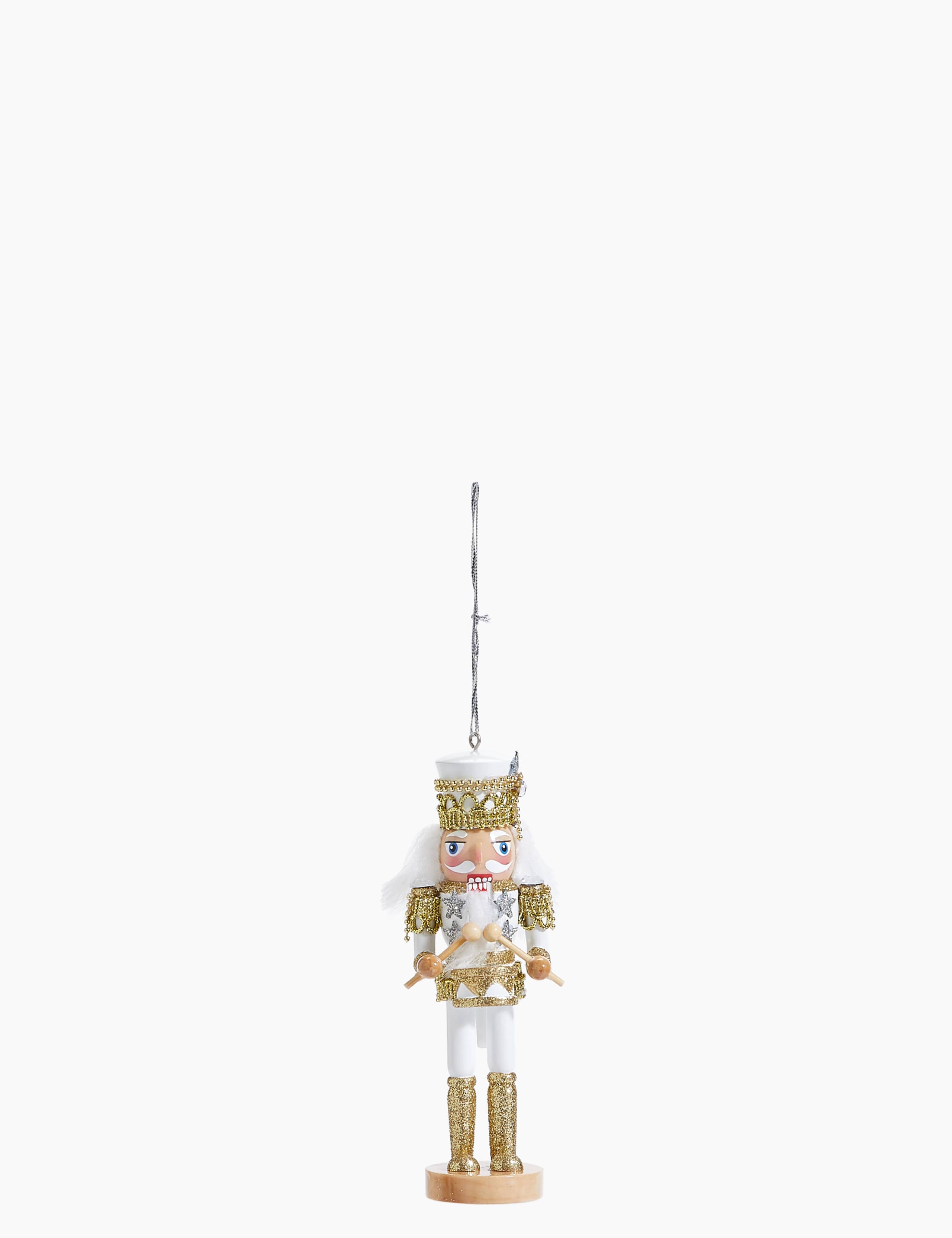 White Nutcracker Hanging Tree Decoration 1 of 3