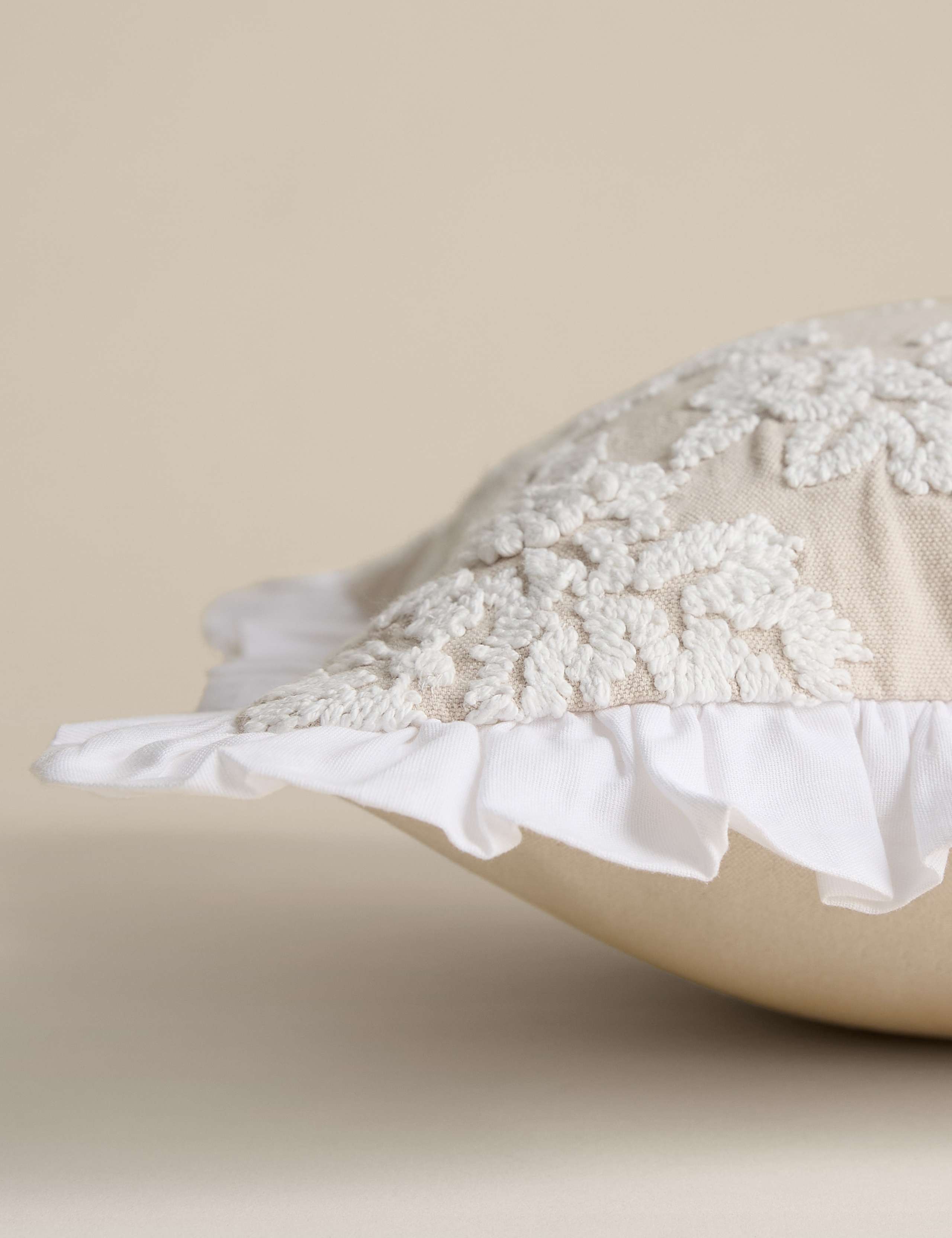 Pure Cotton Floral Embroidered Bolster Cushion 2 of 4