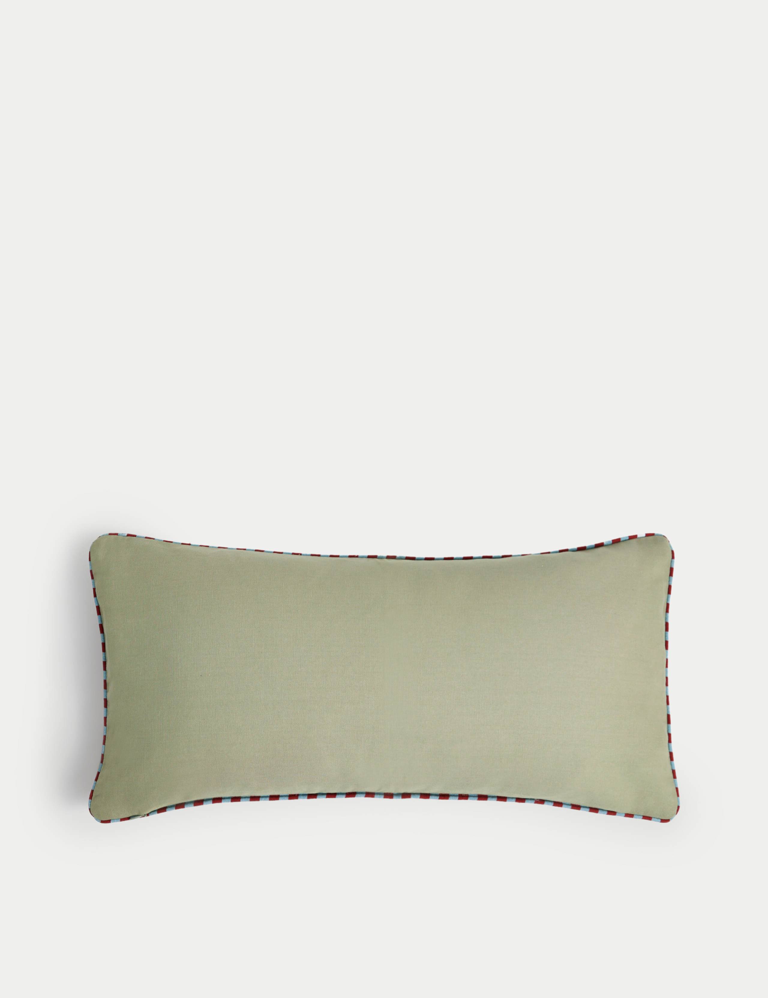 Pure Cotton Embroidered Floral Cushion 3 of 4