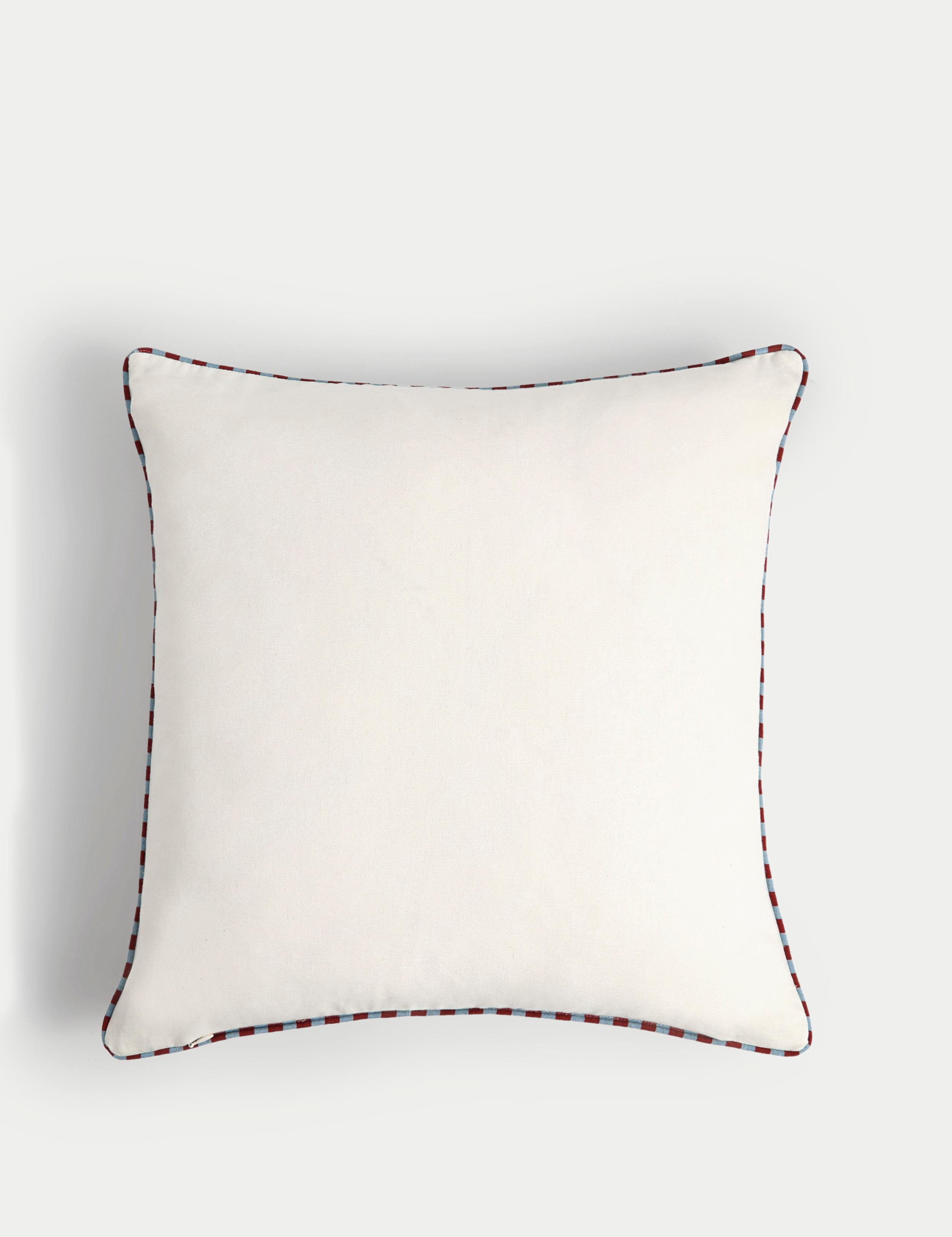 Pure Cotton Embroidered Floral Cushion 3 of 4