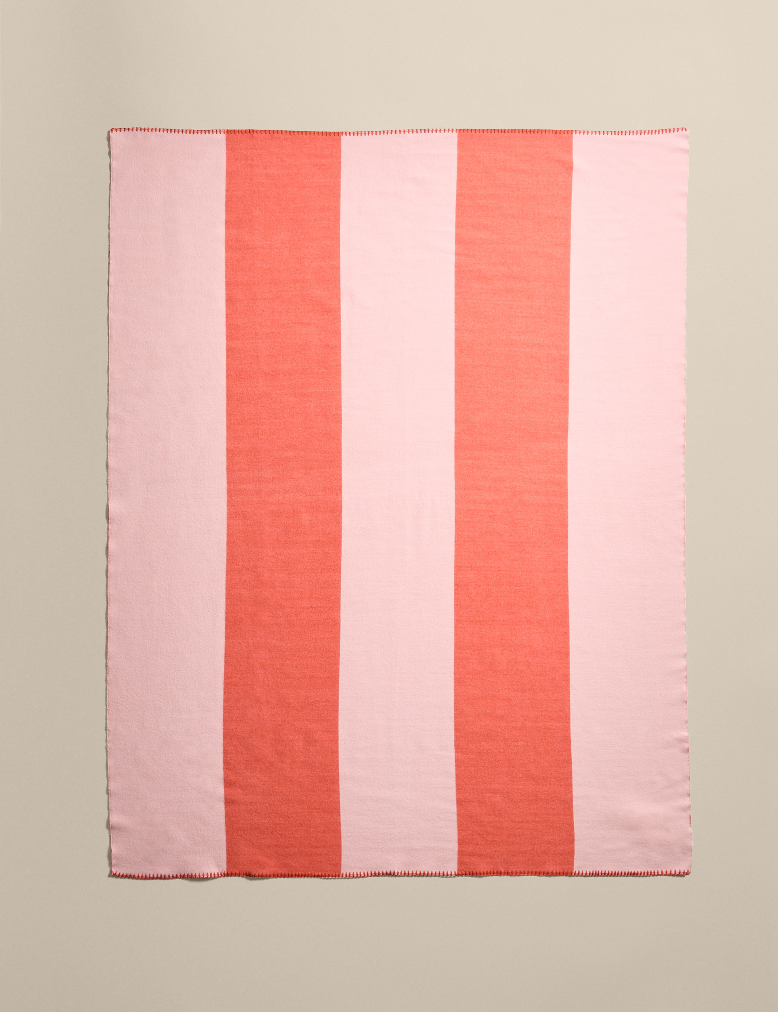 Wool Blend Woven Striped Large Throw 4 of 4