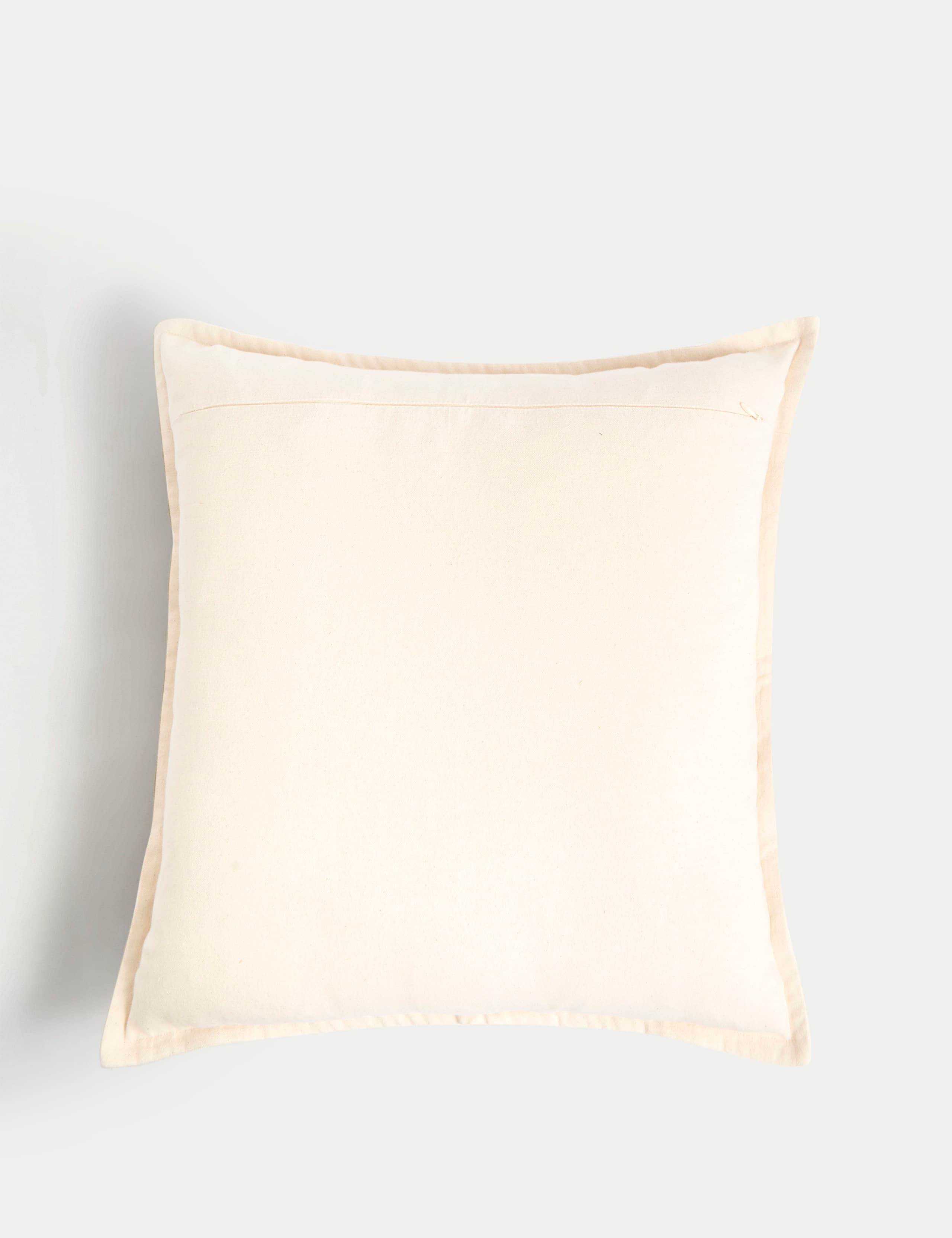 Pure Cotton Geometric Embroidered Cushion 3 of 4