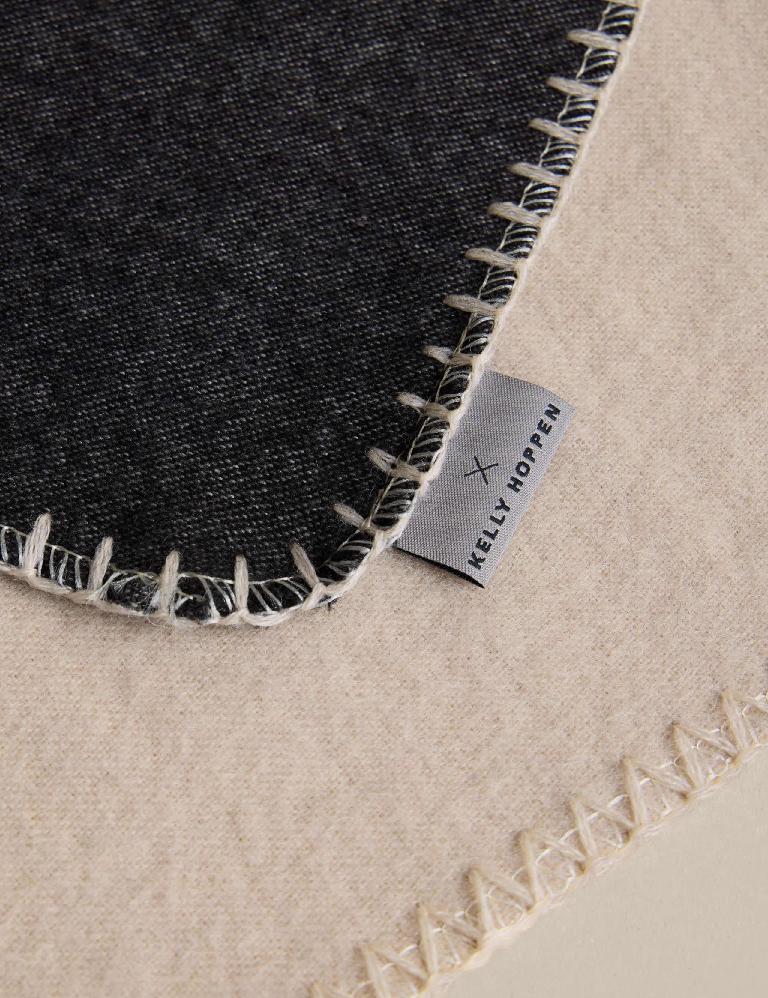 Wool Blend Colour Block Brushed Throw 5 of 6