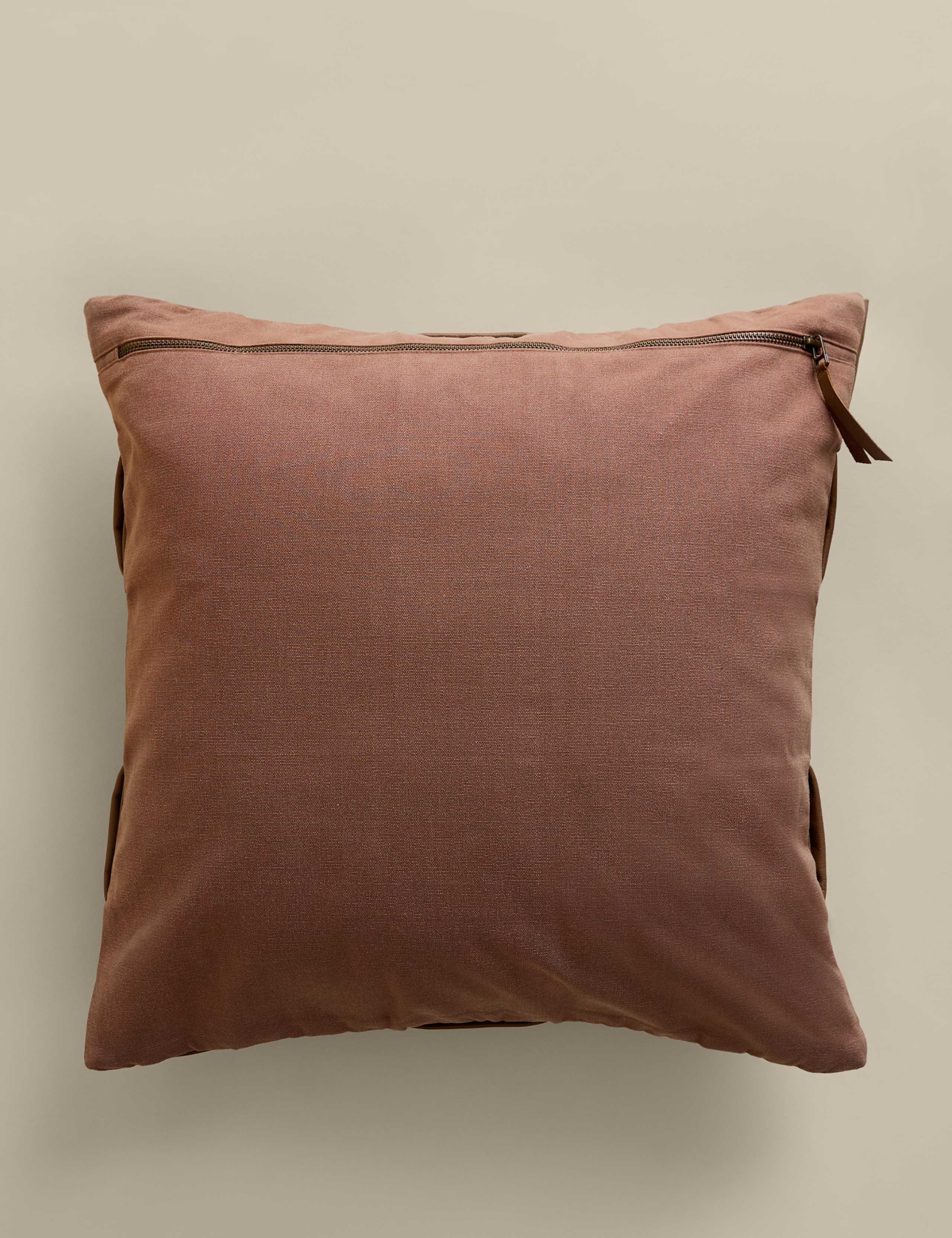 Leather Basket Weave Cushion 3 of 4