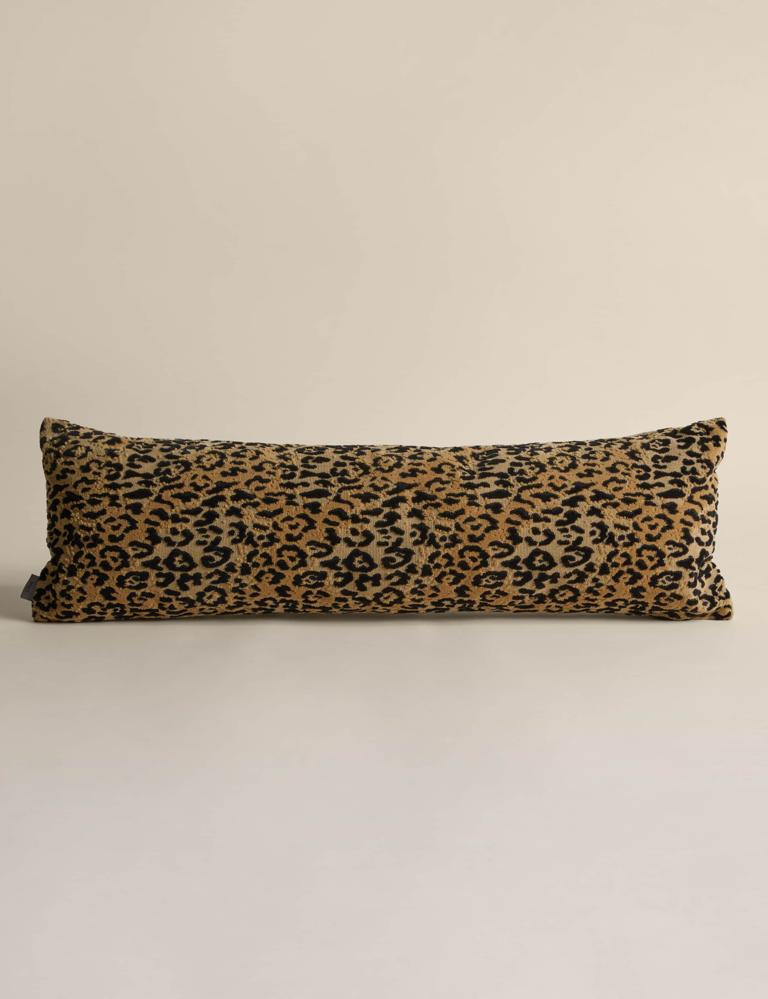 Chenille Leopard Print Long Bolster Cushion 2 of 8
