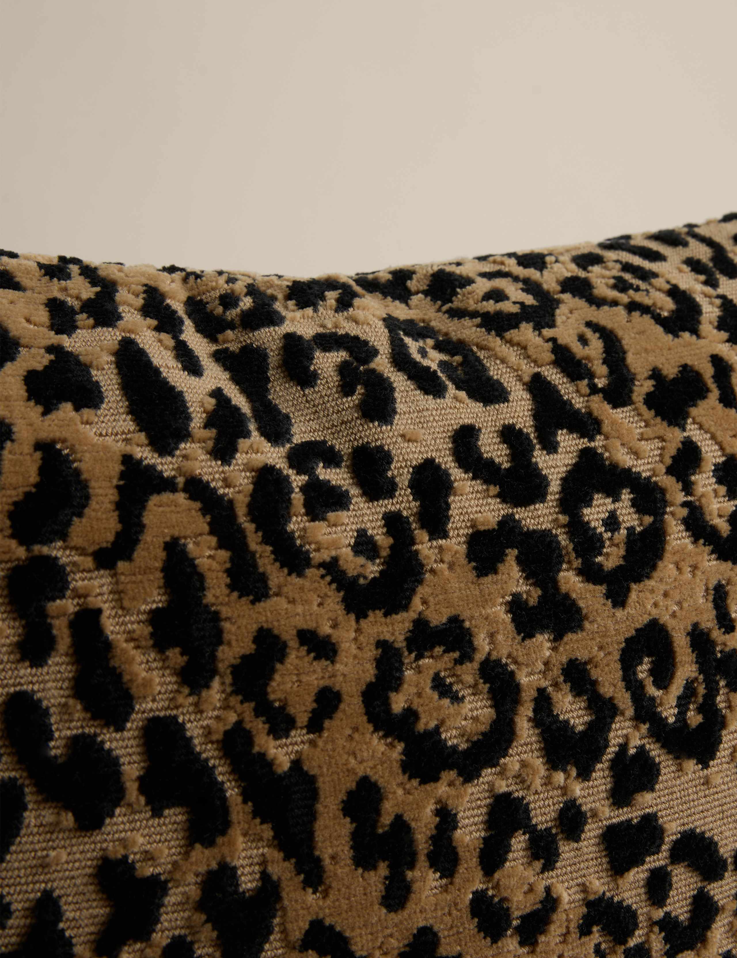 Cotton Rich Leopard Print Jacquard Cushion 3 of 8