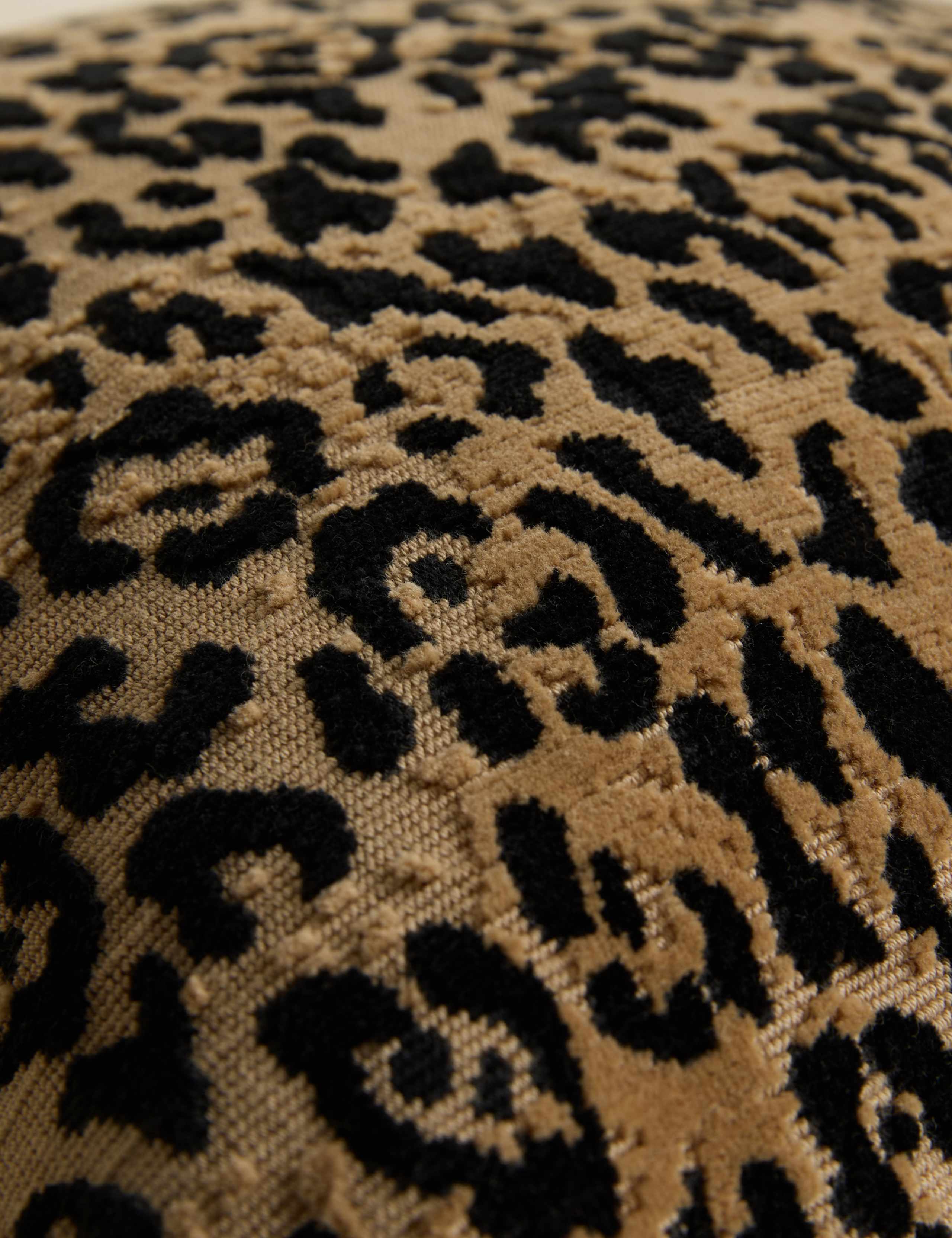 Cotton Rich Leopard Print Jacquard Cushion 6 of 8