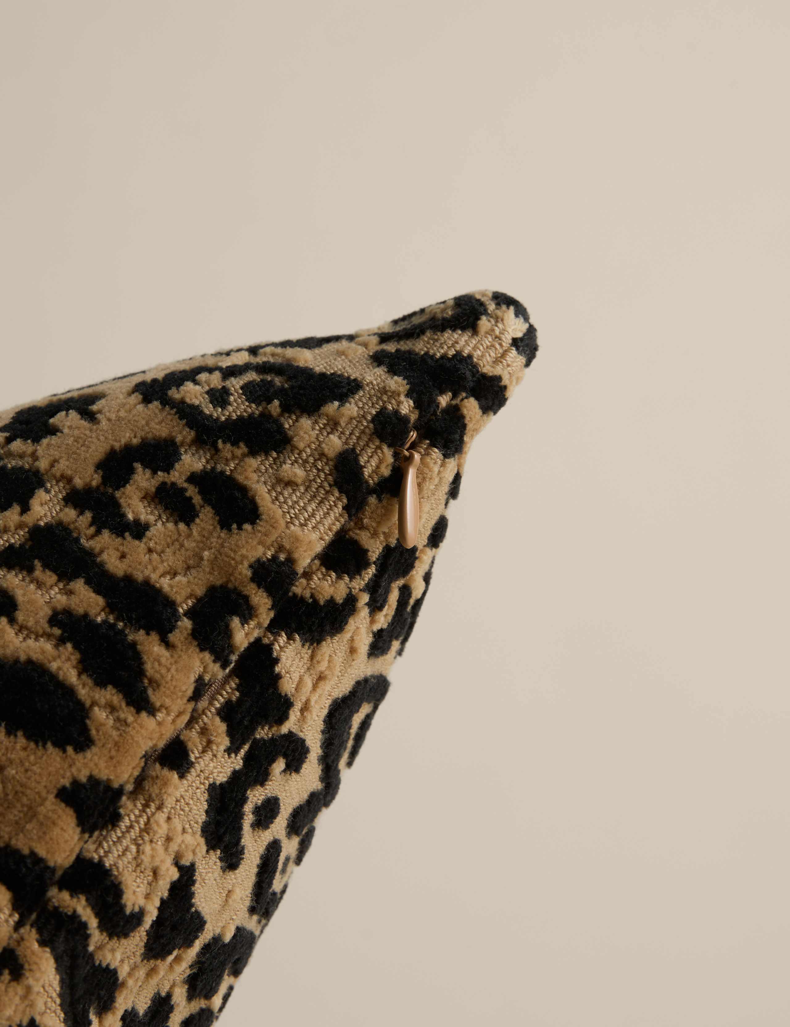 Cotton Rich Leopard Print Jacquard Cushion 7 of 8