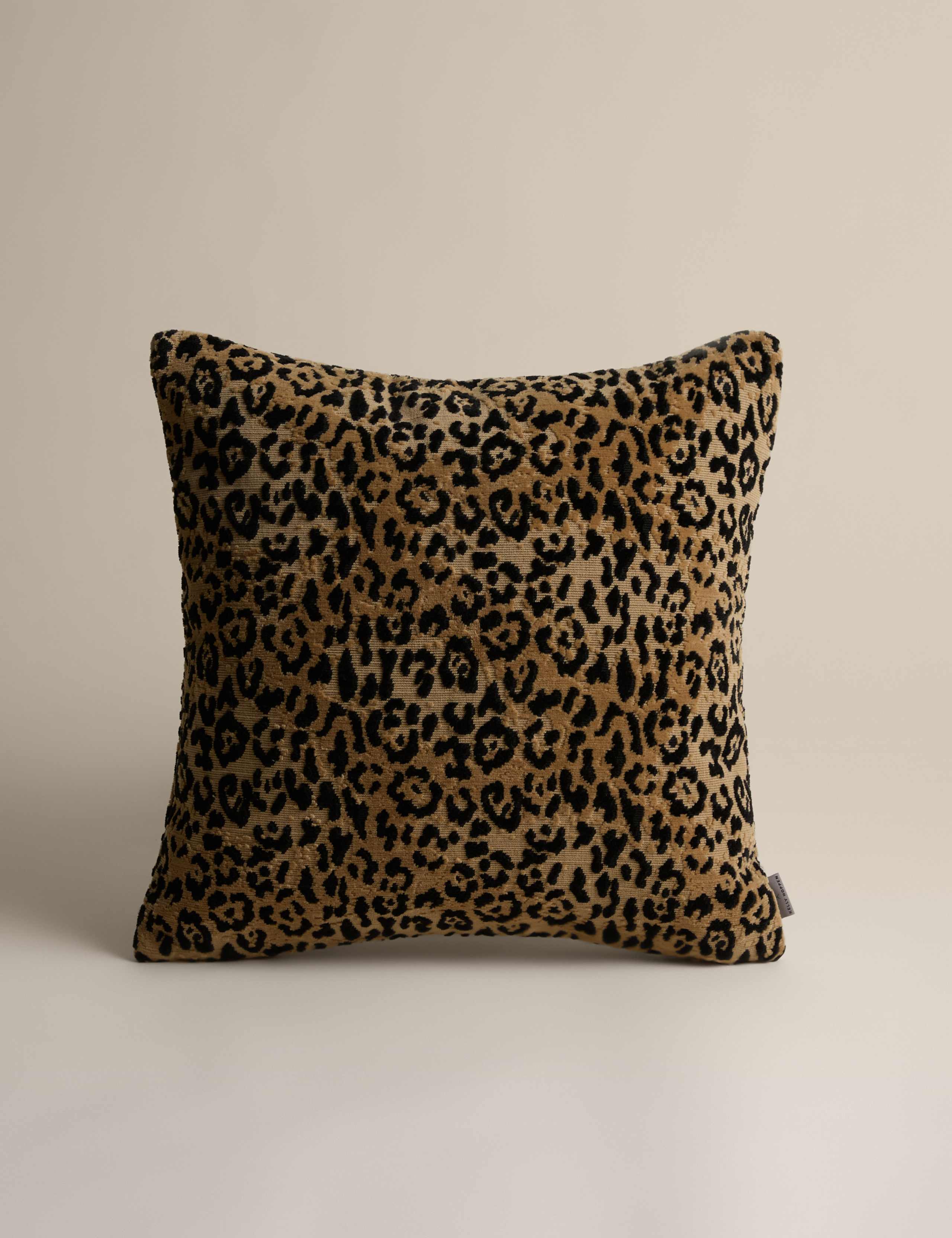 Cotton Rich Leopard Print Jacquard Cushion 2 of 8