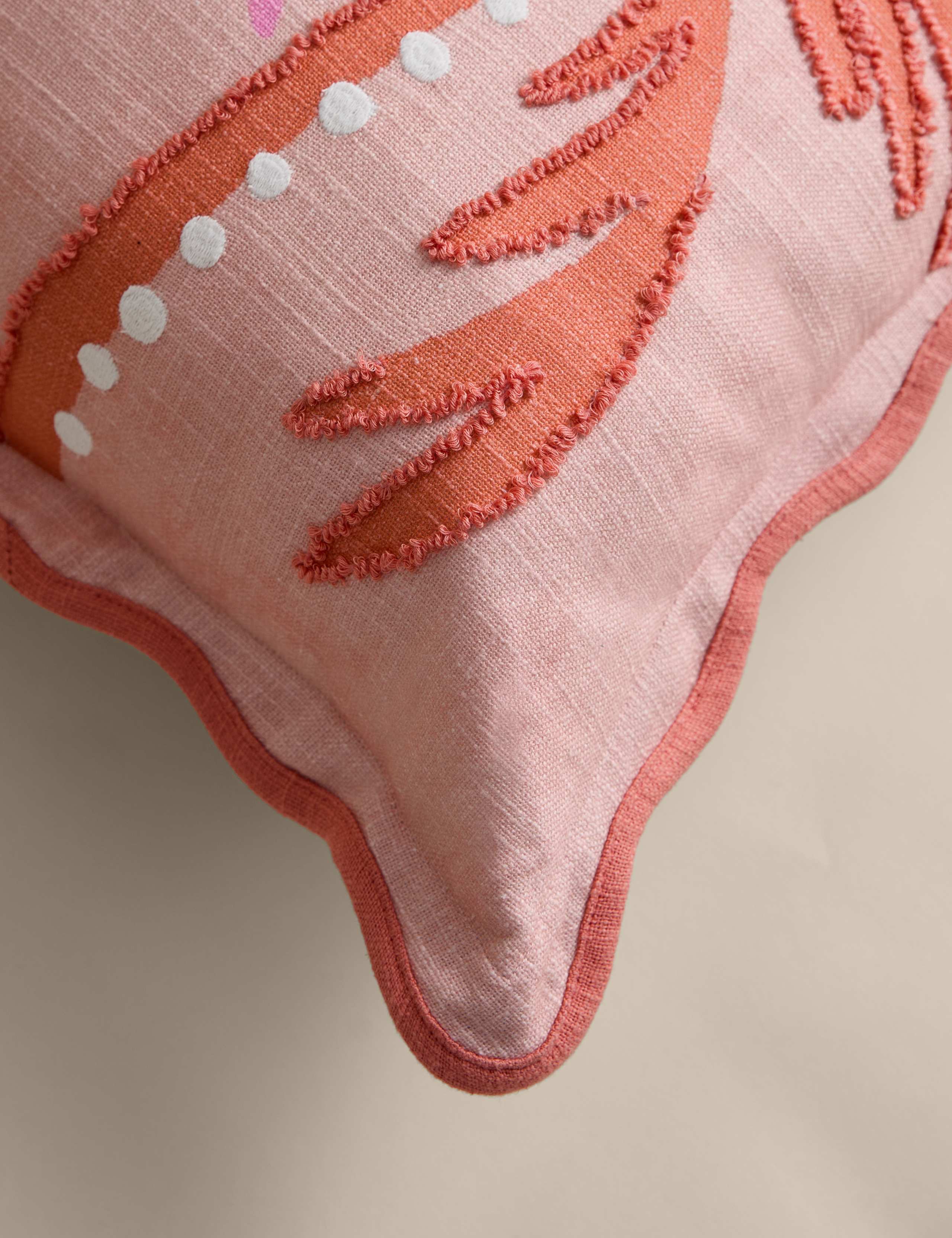 Pure Cotton Palm Embroidered Outdoor Cushion 3 of 4