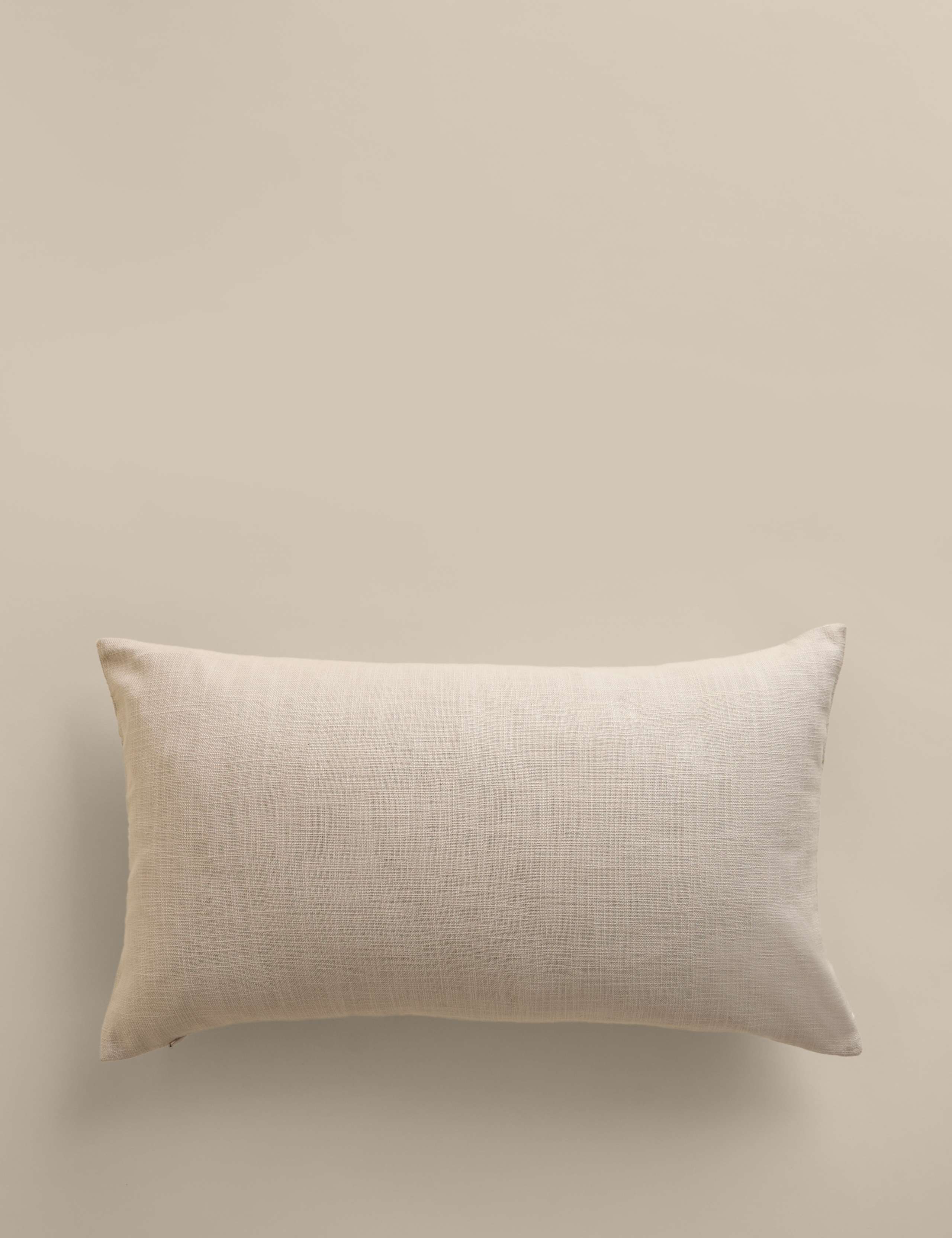 Pure Cotton Floral Embroidered Bolster Cushion 3 of 6