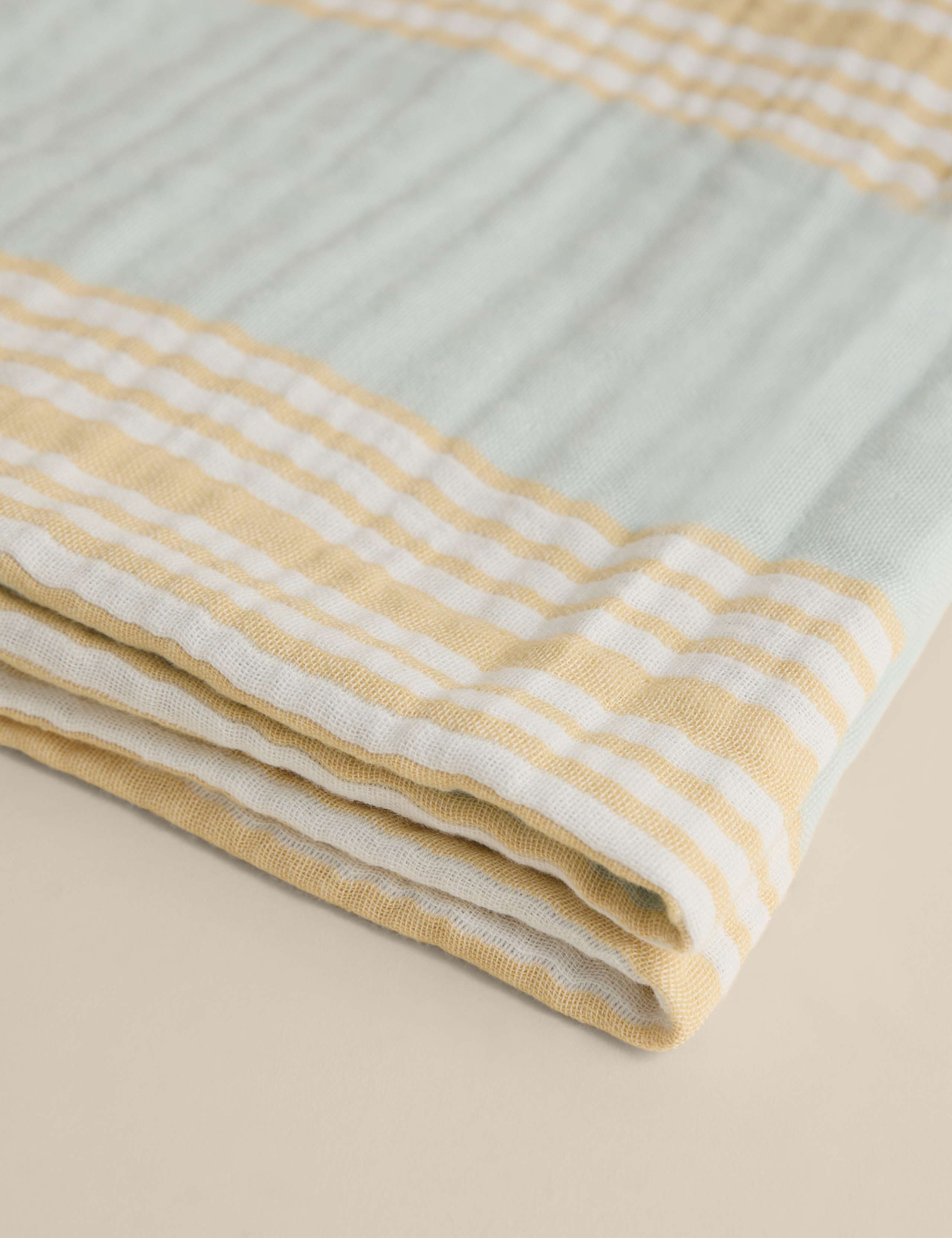 Pure Cotton Striped Large Throw 4 of 4