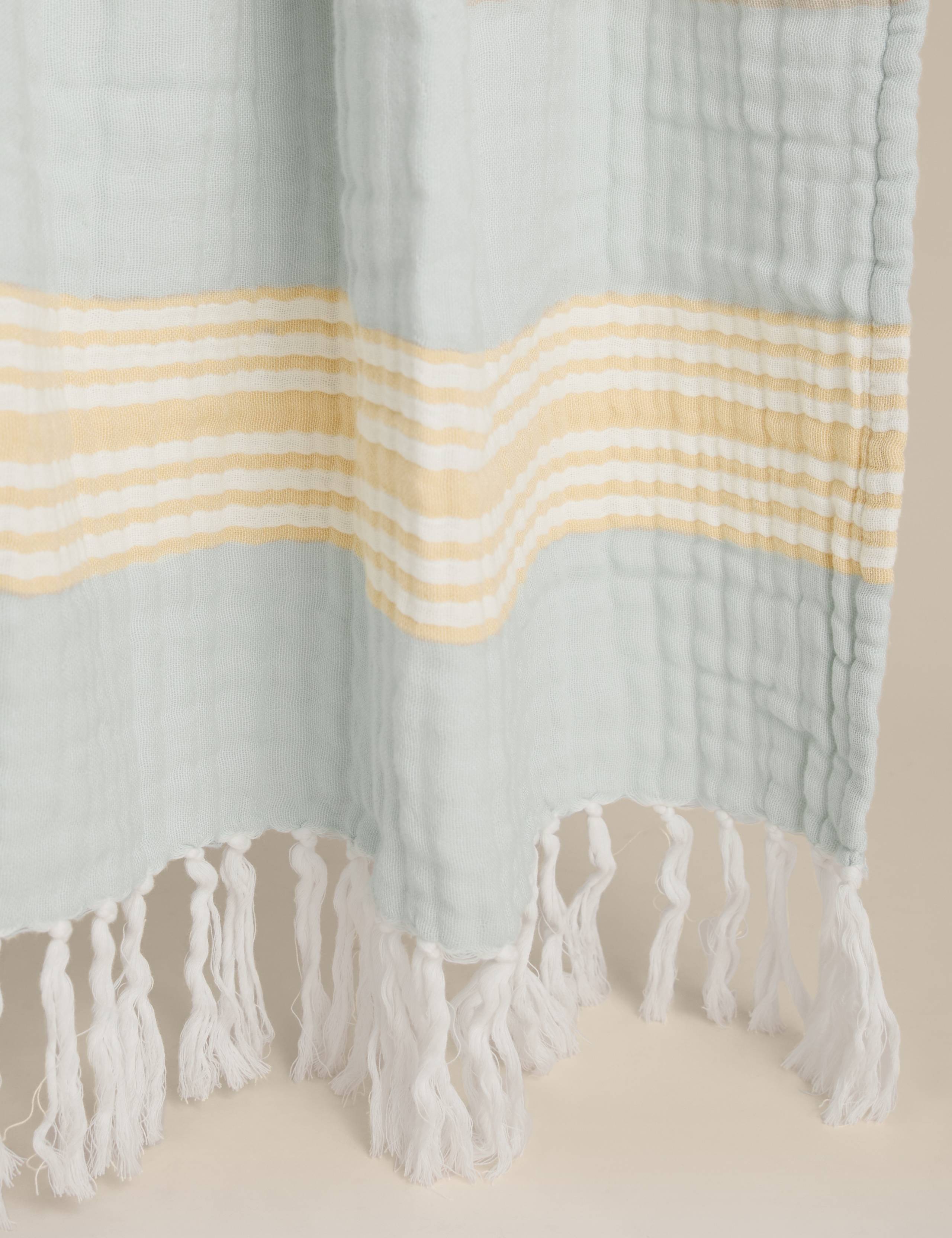 Pure Cotton Striped Large Throw 2 of 4