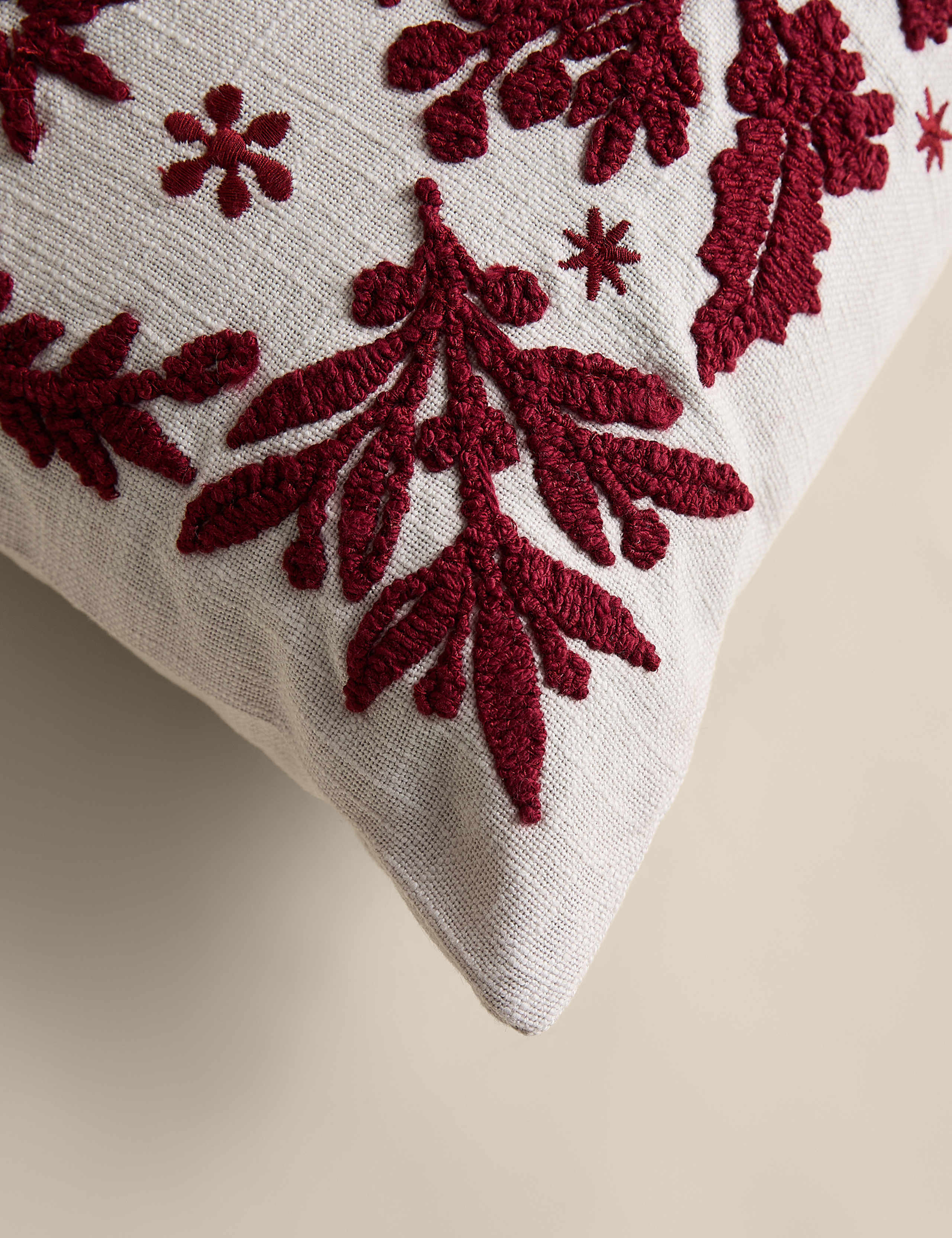 Pure Cotton Christmas Deer Woodland Cushion 4 of 4
