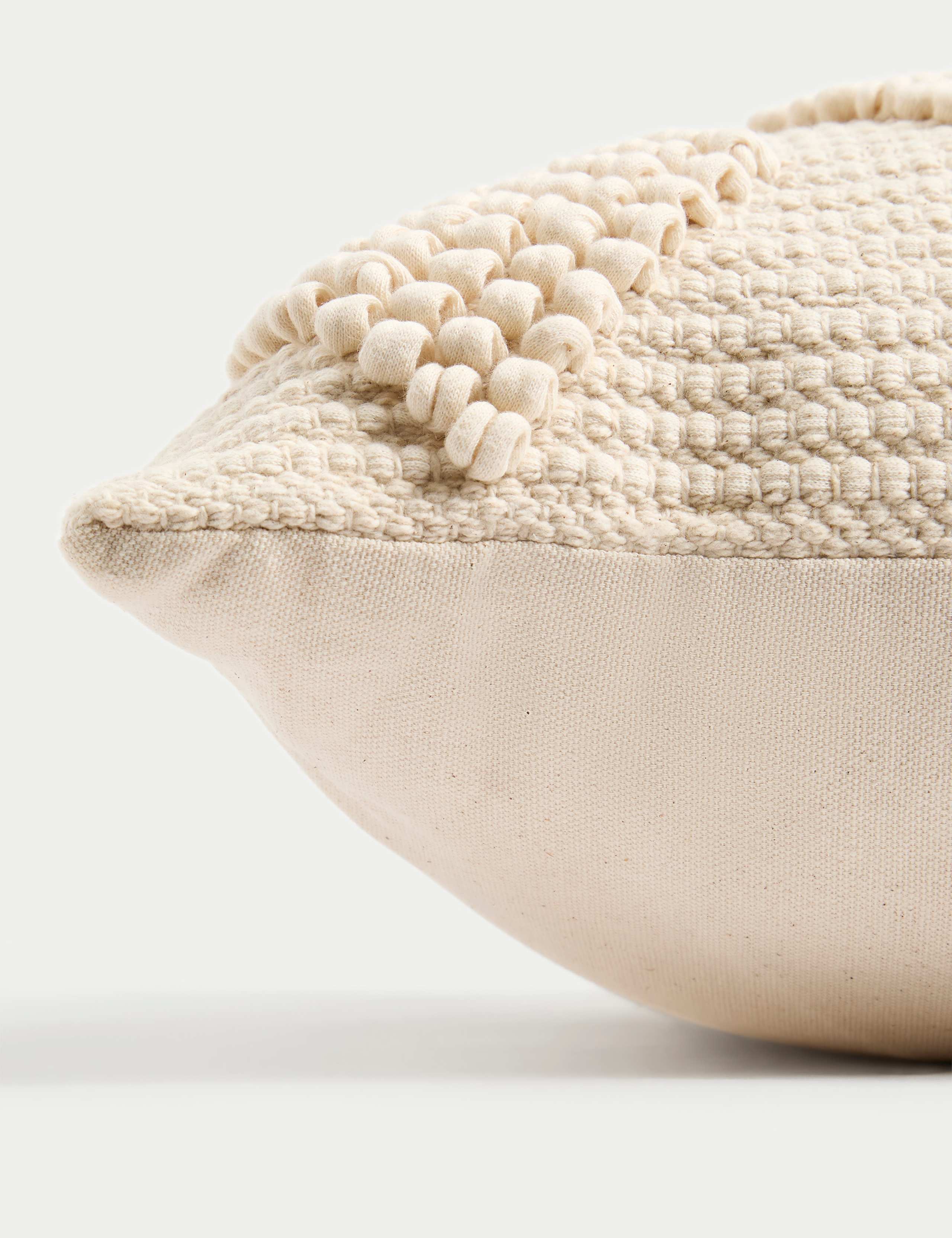 Pure Cotton Geometric Embroidered Cushion 2 of 4