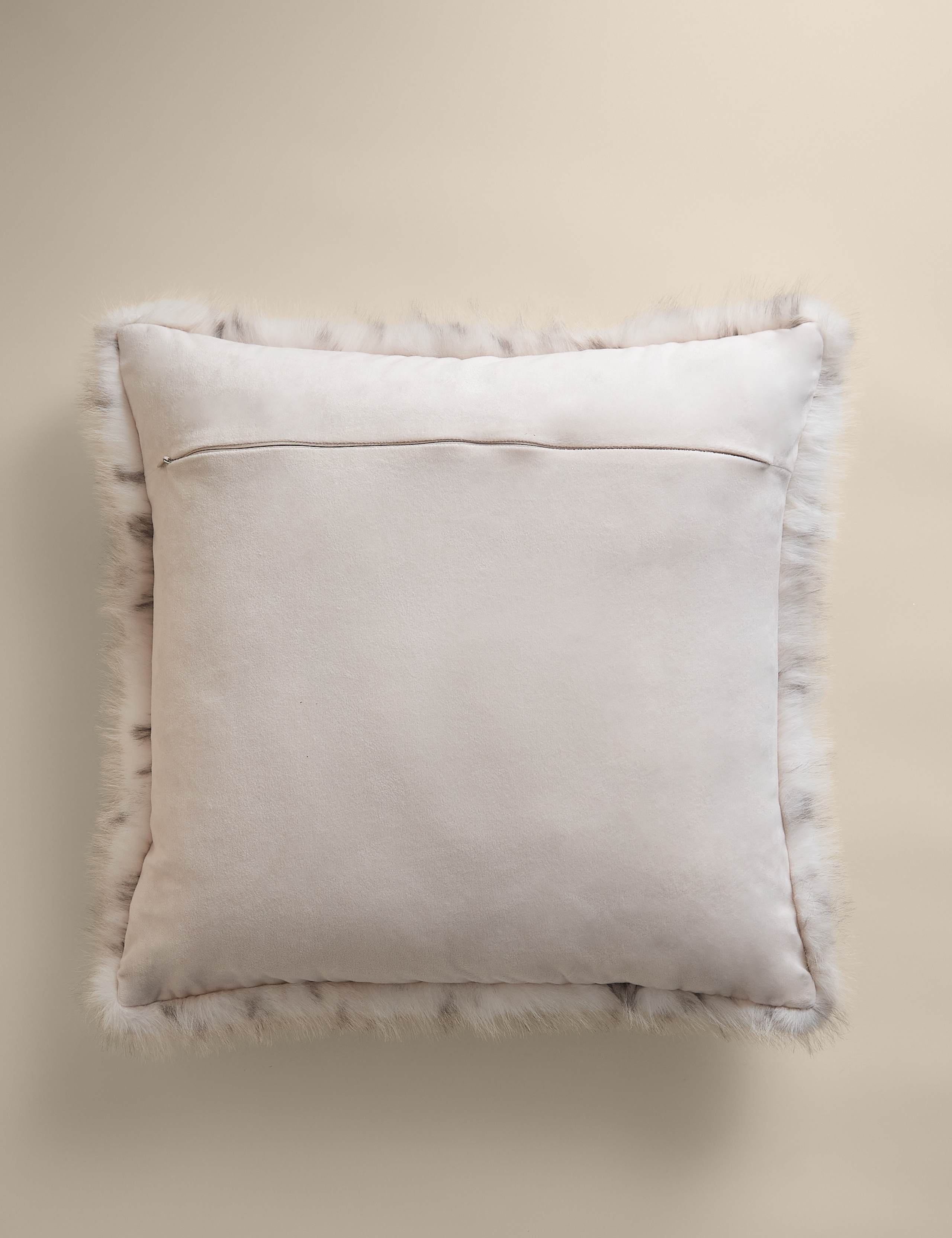 Faux Fur Animal Print Cushion 3 of 4