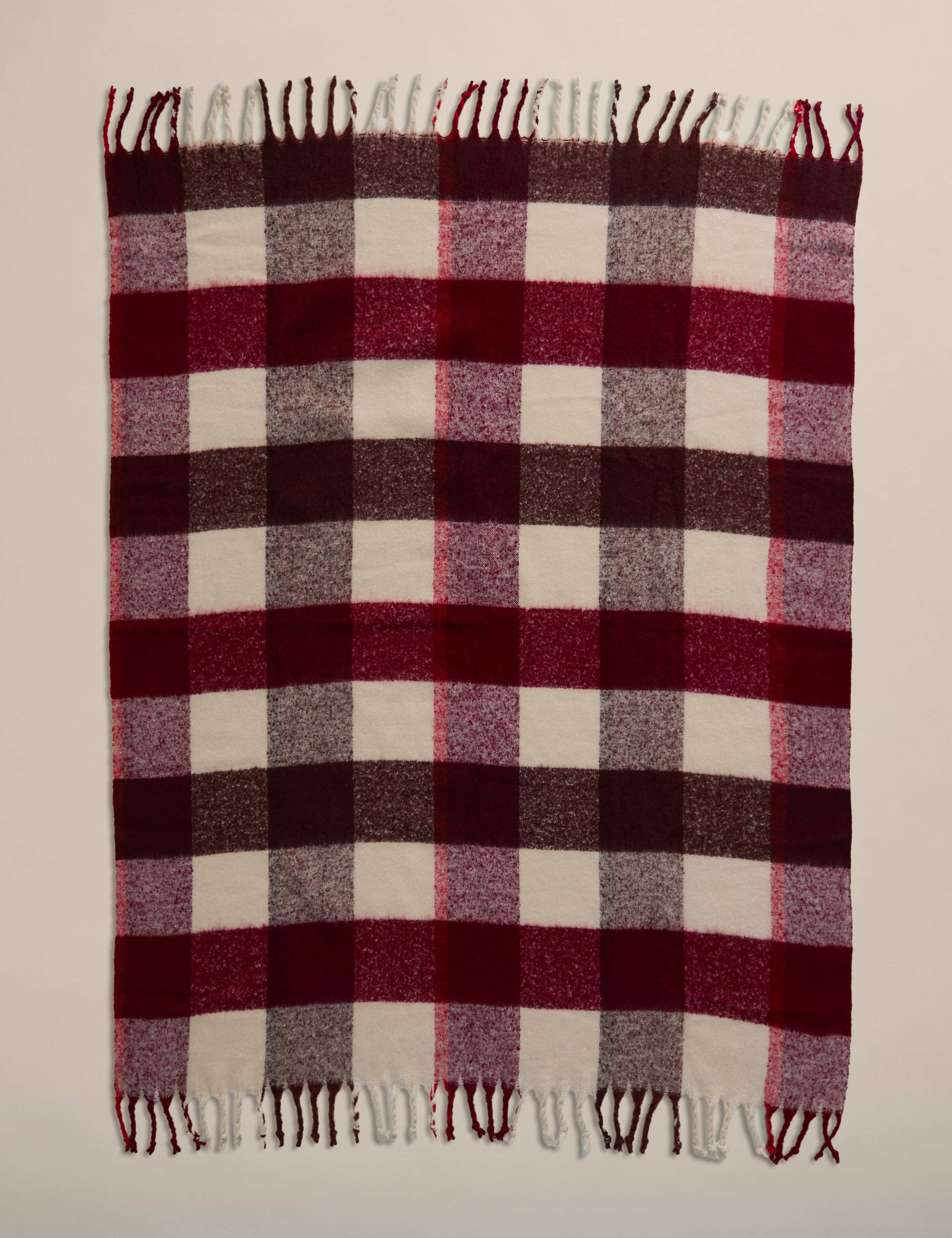 Faux Mohair Checked Throw 3 of 4