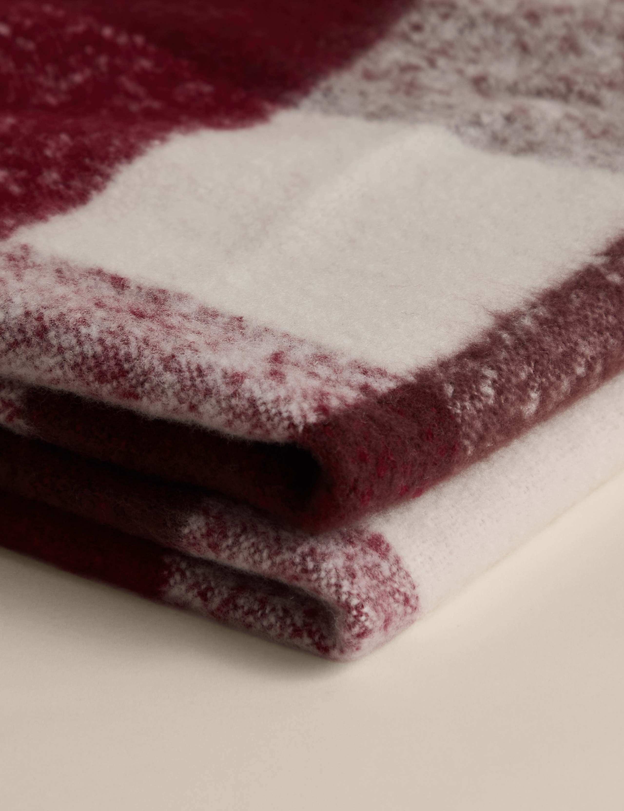 Faux Mohair Checked Throw 4 of 4