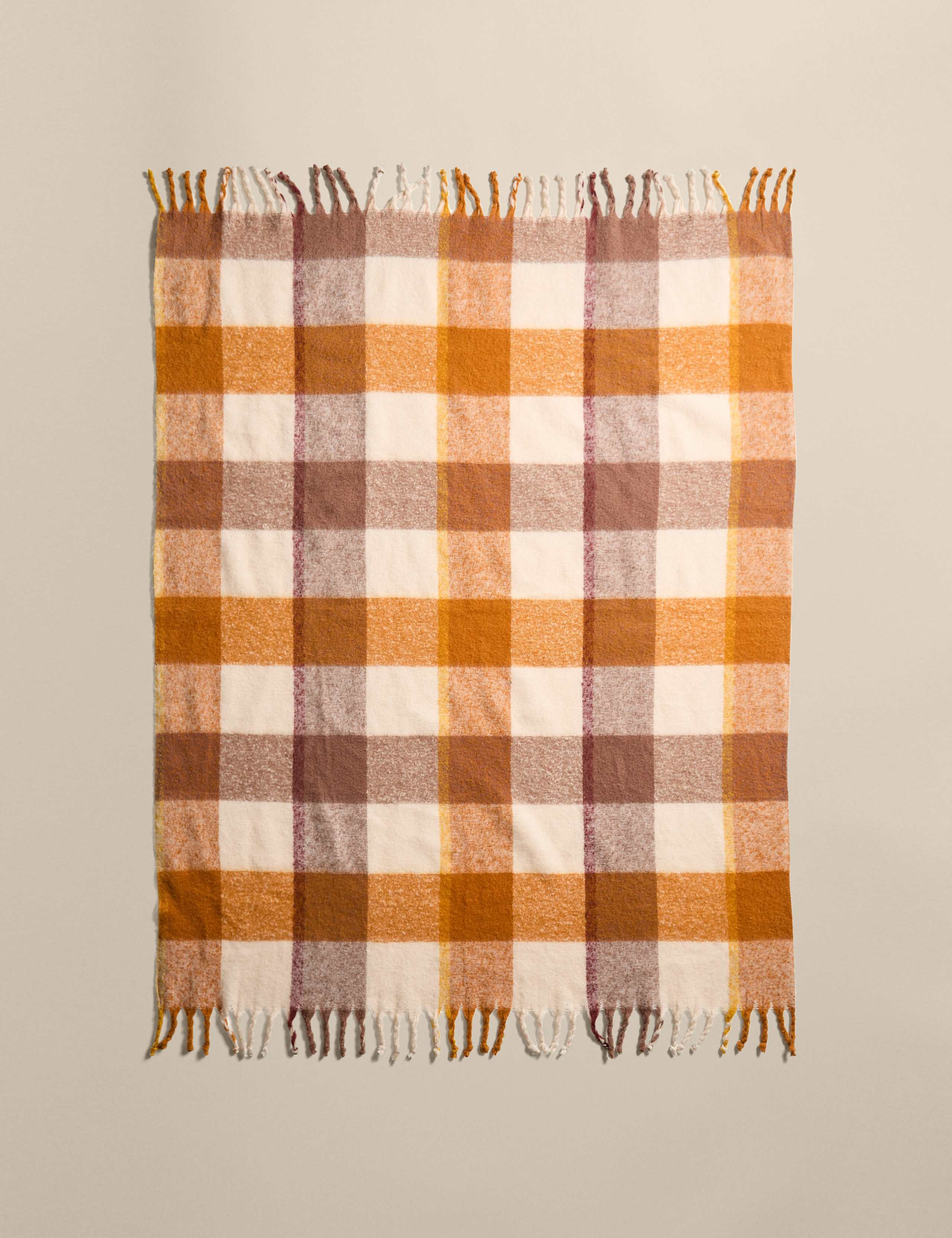 Faux Mohair Checked Throw 4 of 4