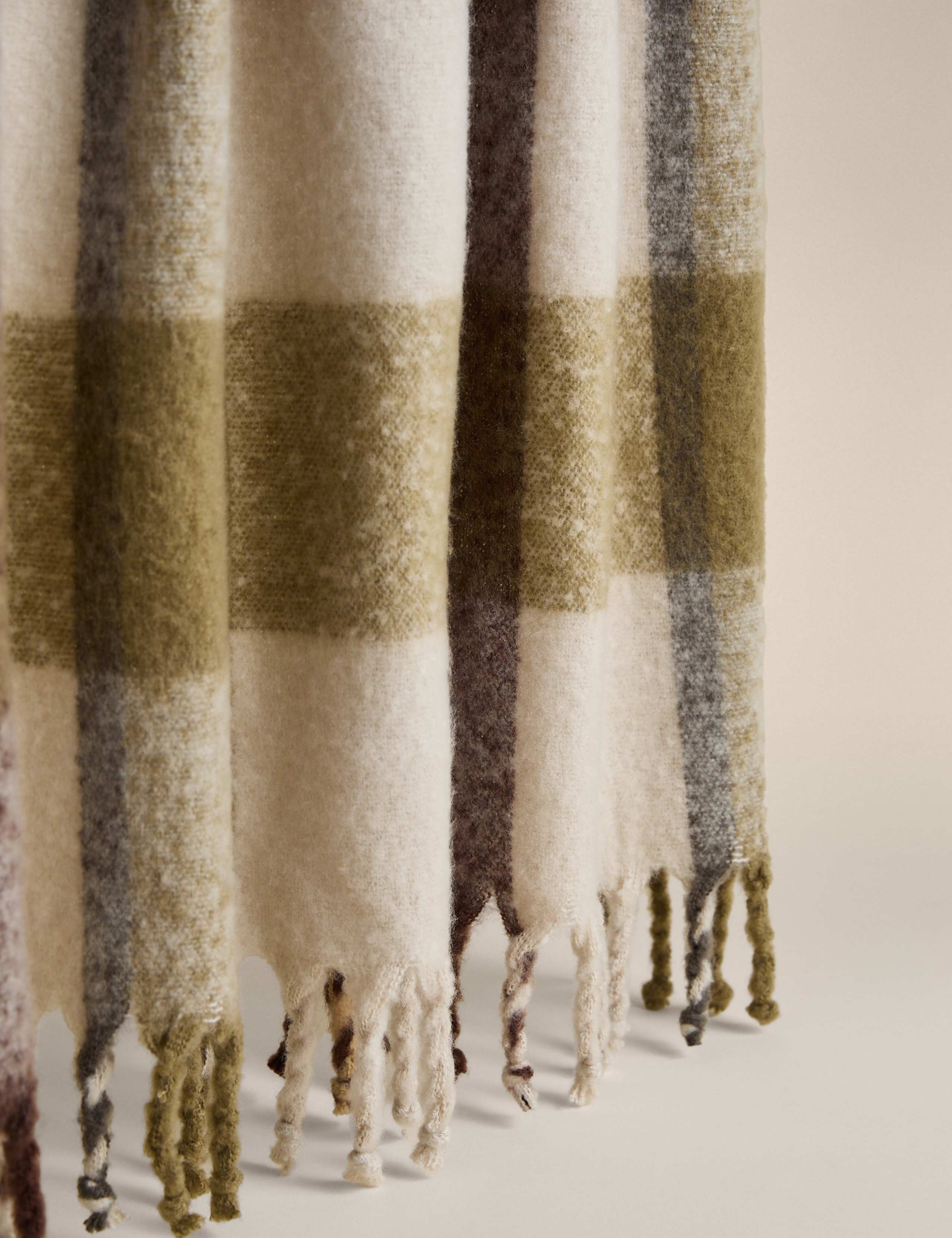 Faux Mohair Checked Throw 3 of 5