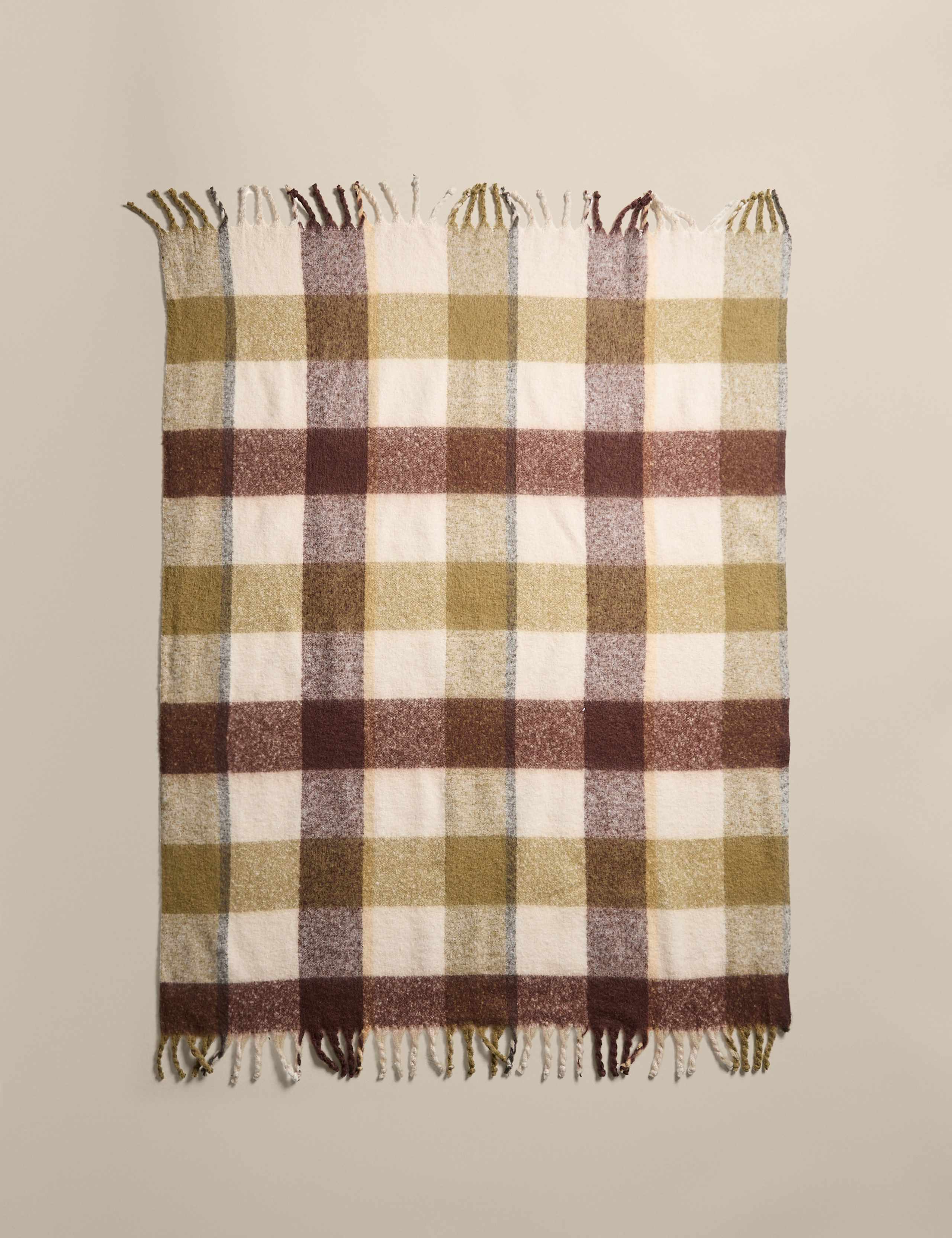 Faux Mohair Checked Throw 4 of 5