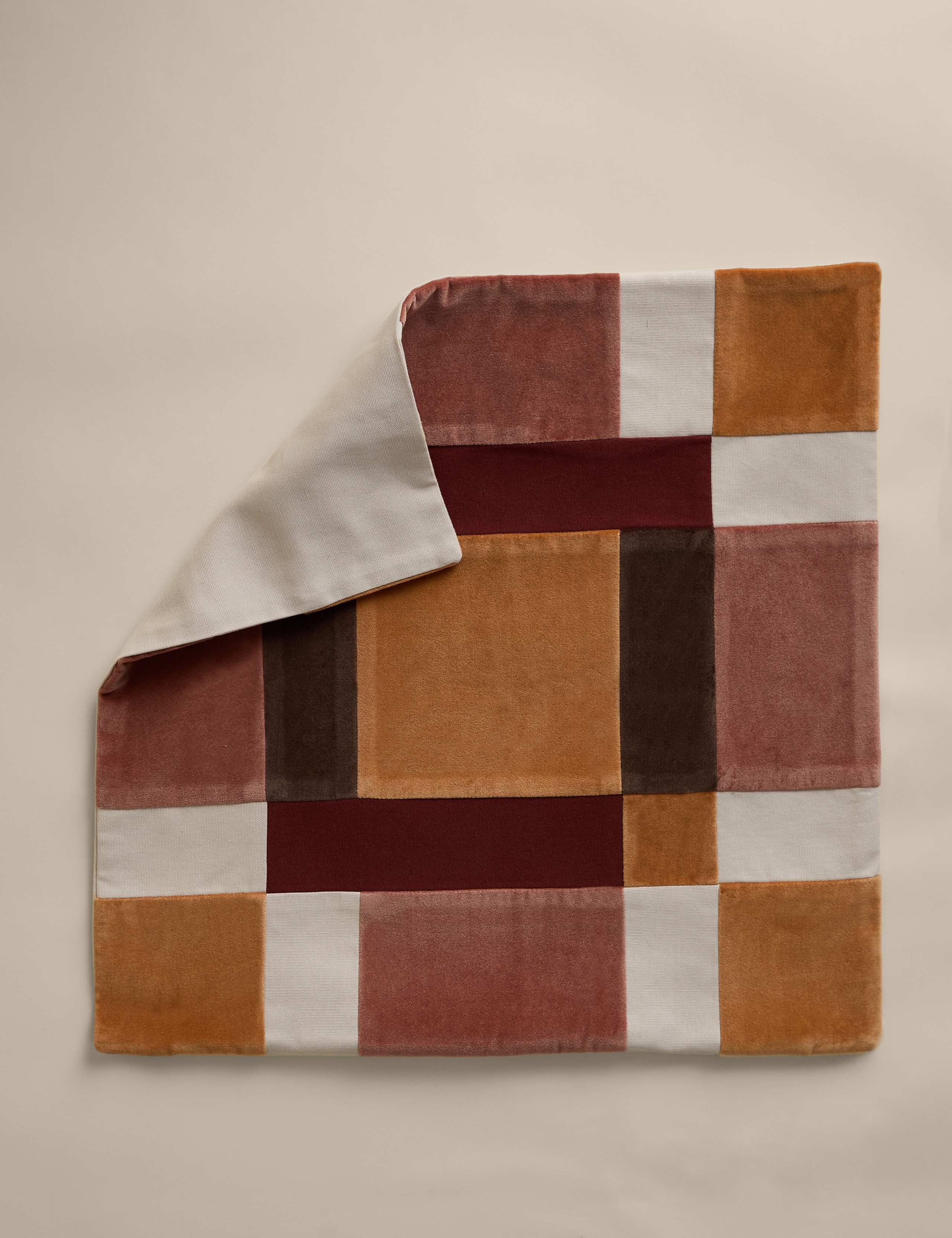 Pure Cotton Velvet Patchwork Cushion Cover 2 of 5
