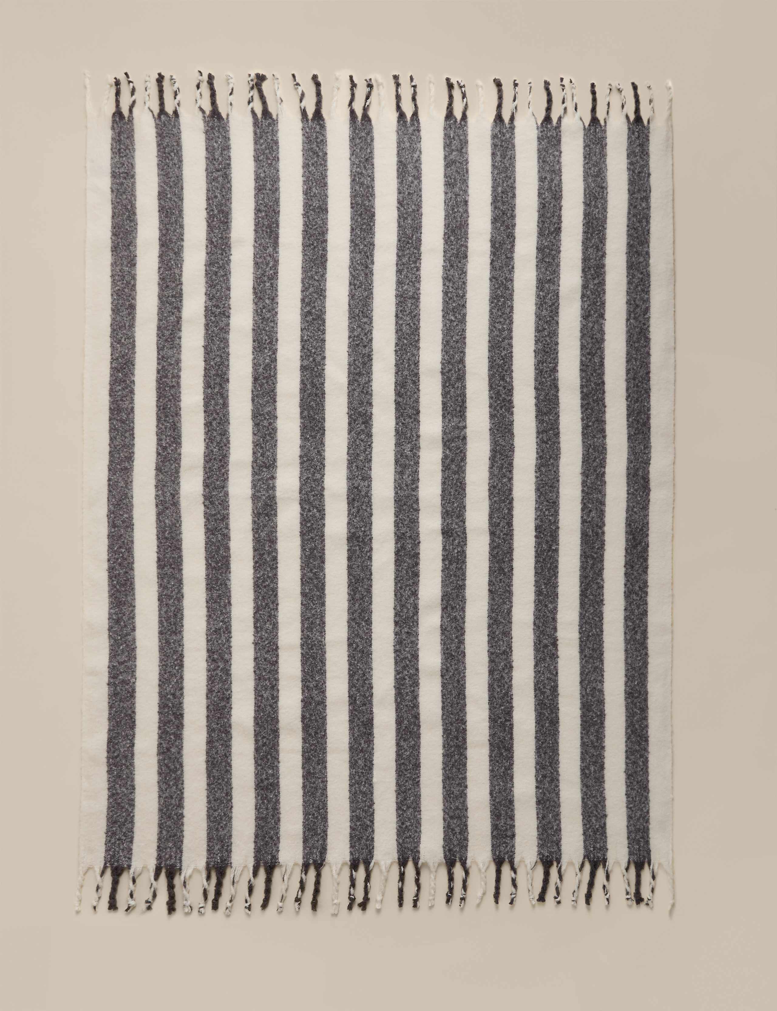 Faux Mohair Striped Throw 3 of 4