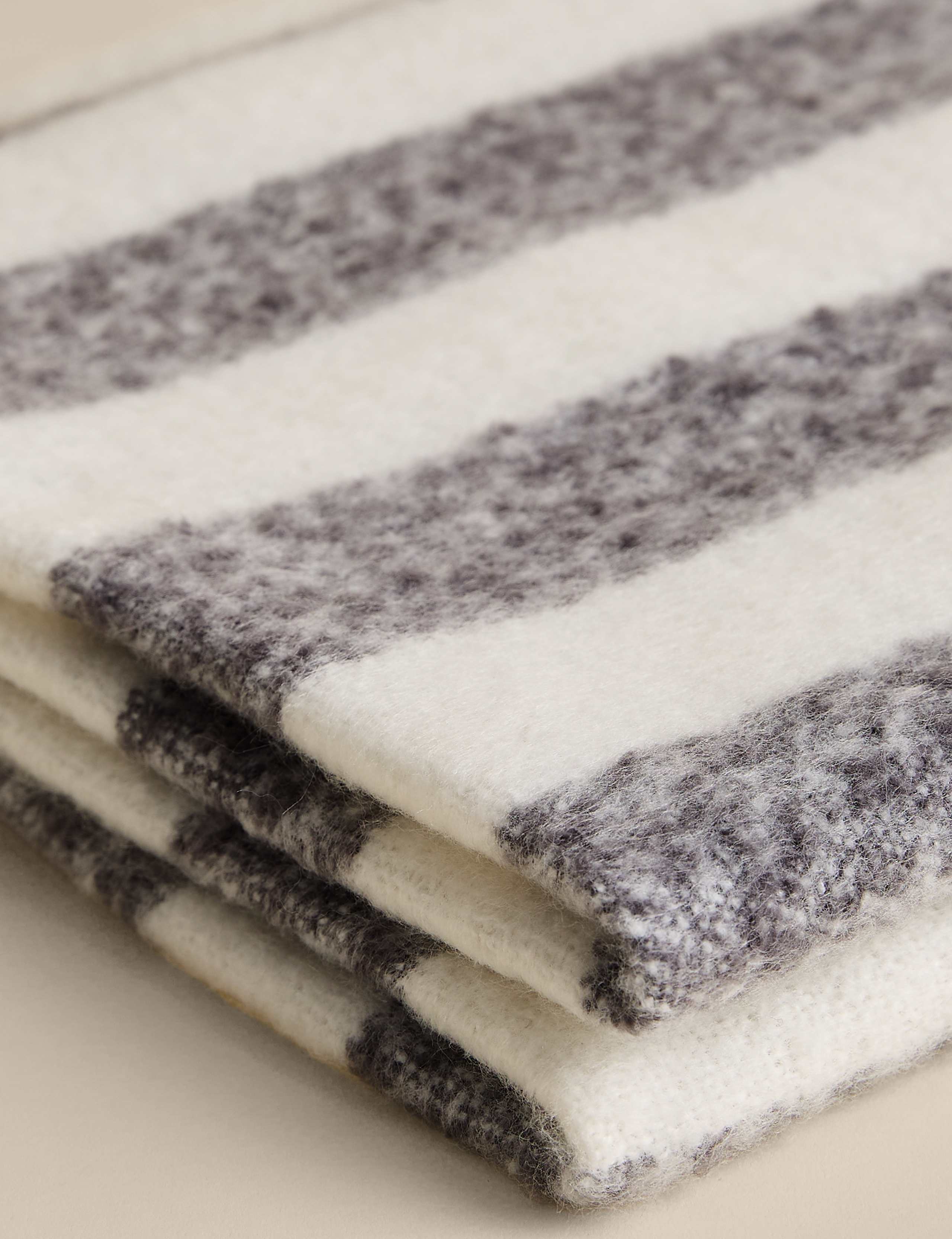 Faux Mohair Striped Throw 4 of 4