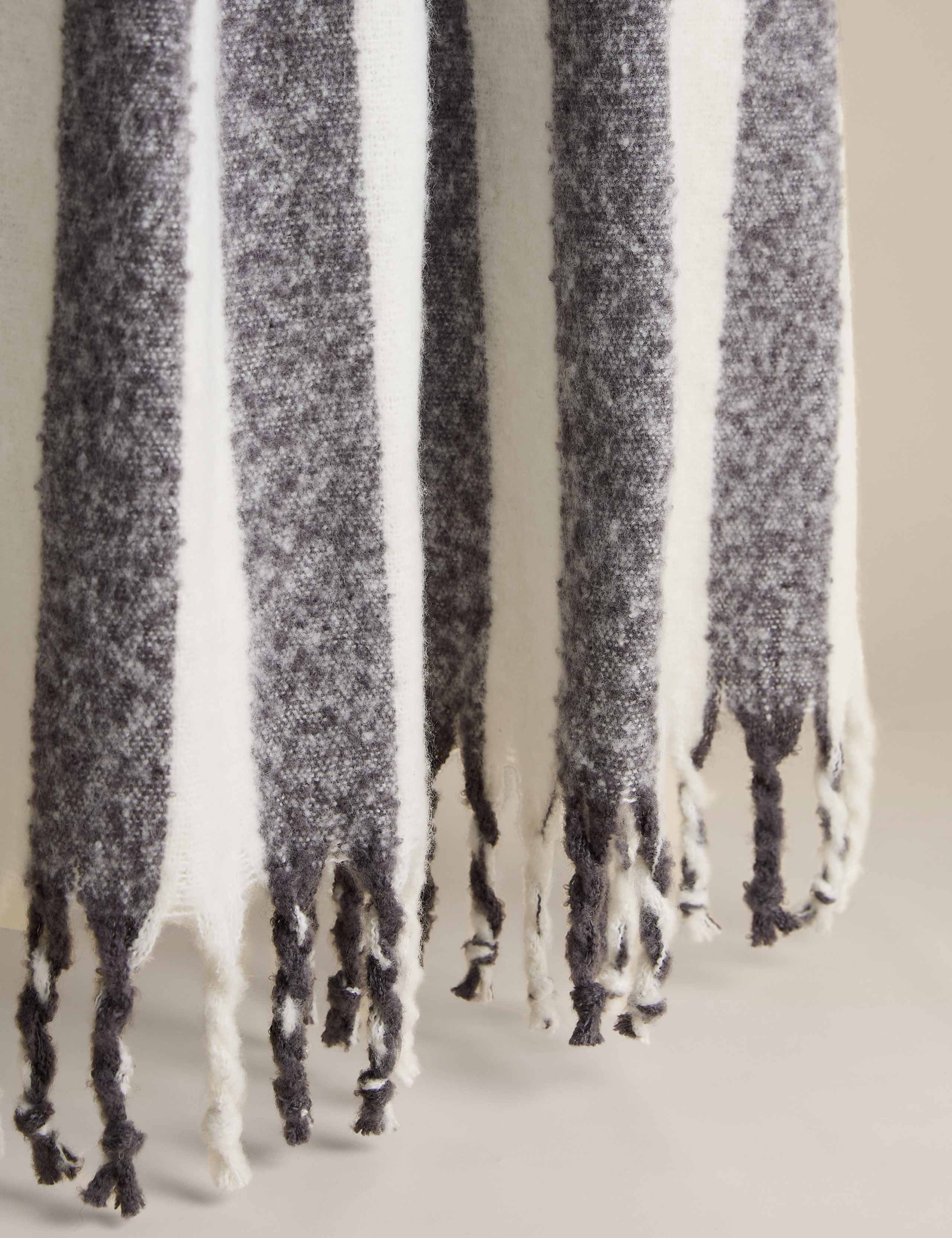 Faux Mohair Striped Throw 2 of 4