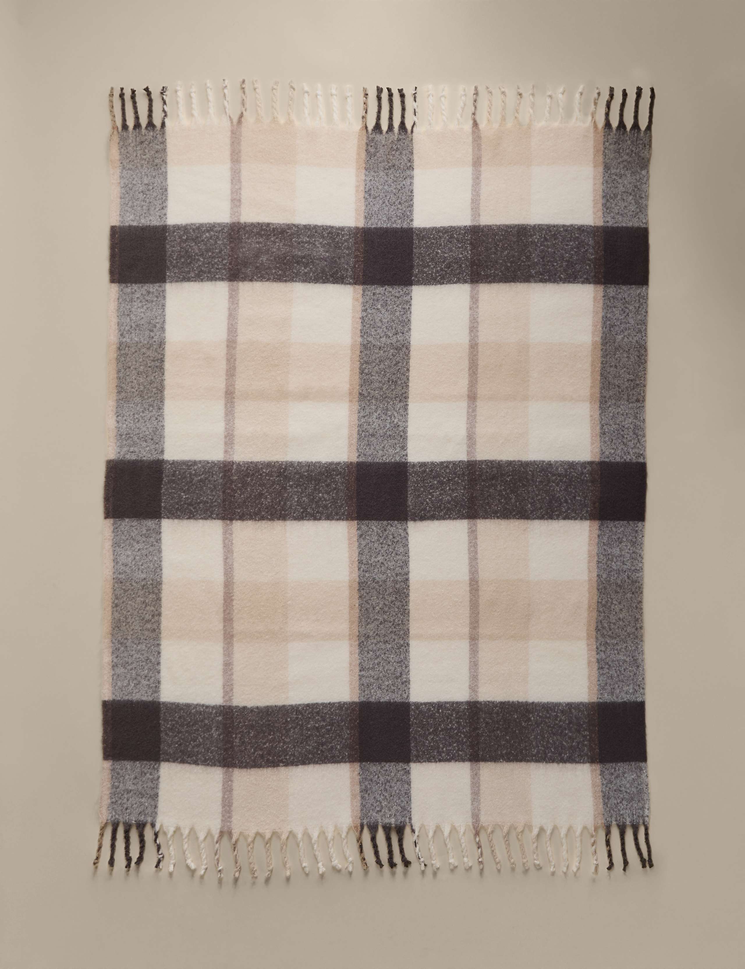 Faux Mohair Checked Throw 2 of 4