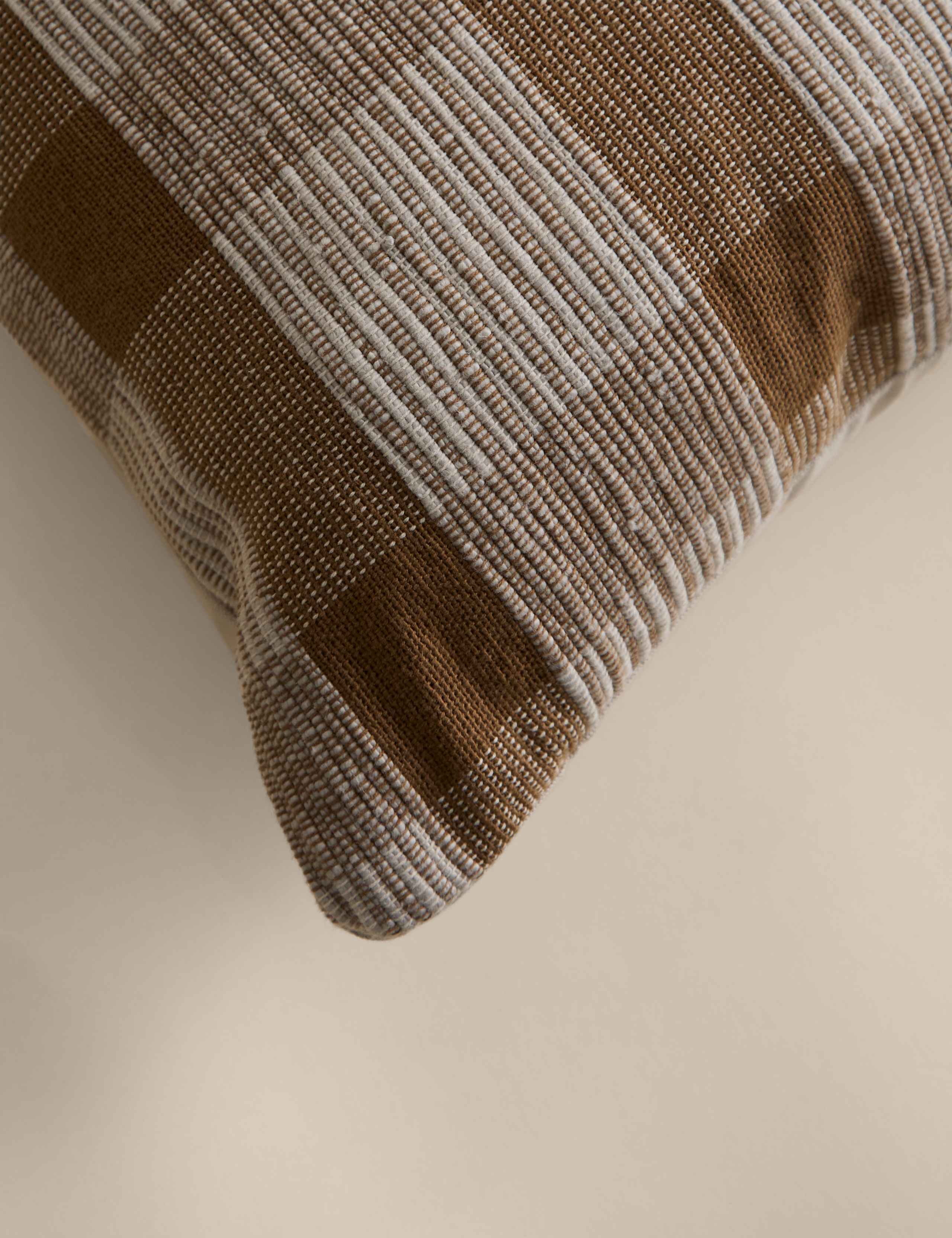 Pure Cotton Checked Textured Cushion 4 of 4