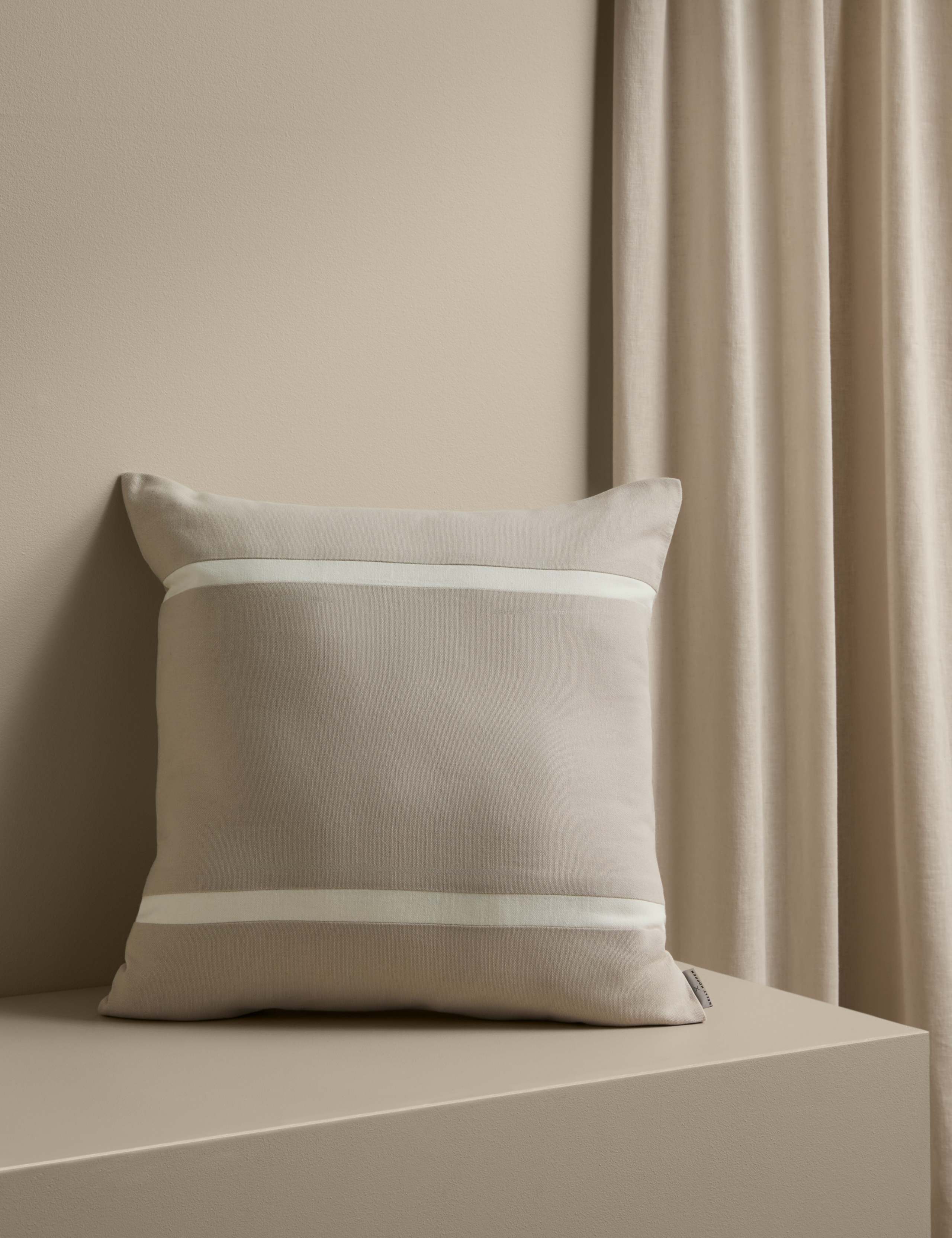 Pure Cotton Double Stripe Cushion 1 of 4
