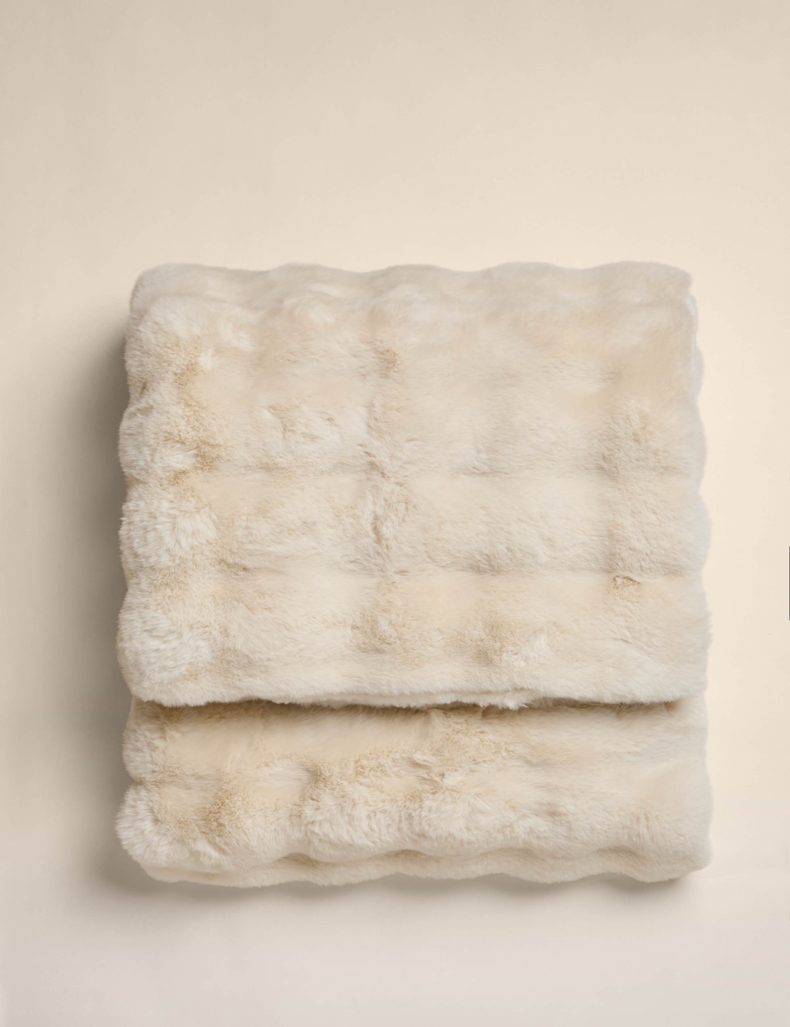 Bubble Faux Fur Throw 1 of 3