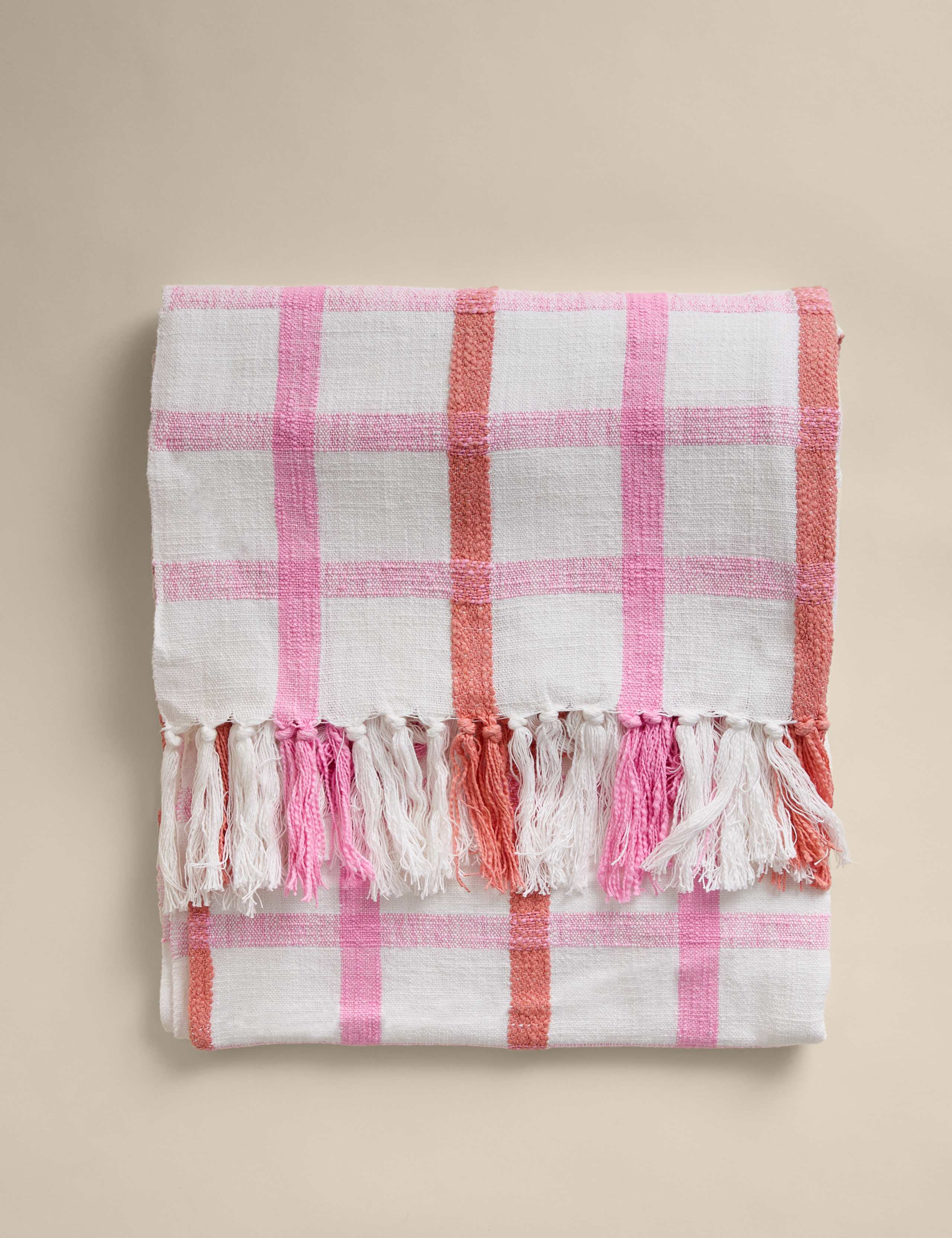 Hockney Pure Cotton Checked Throw 1 of 4