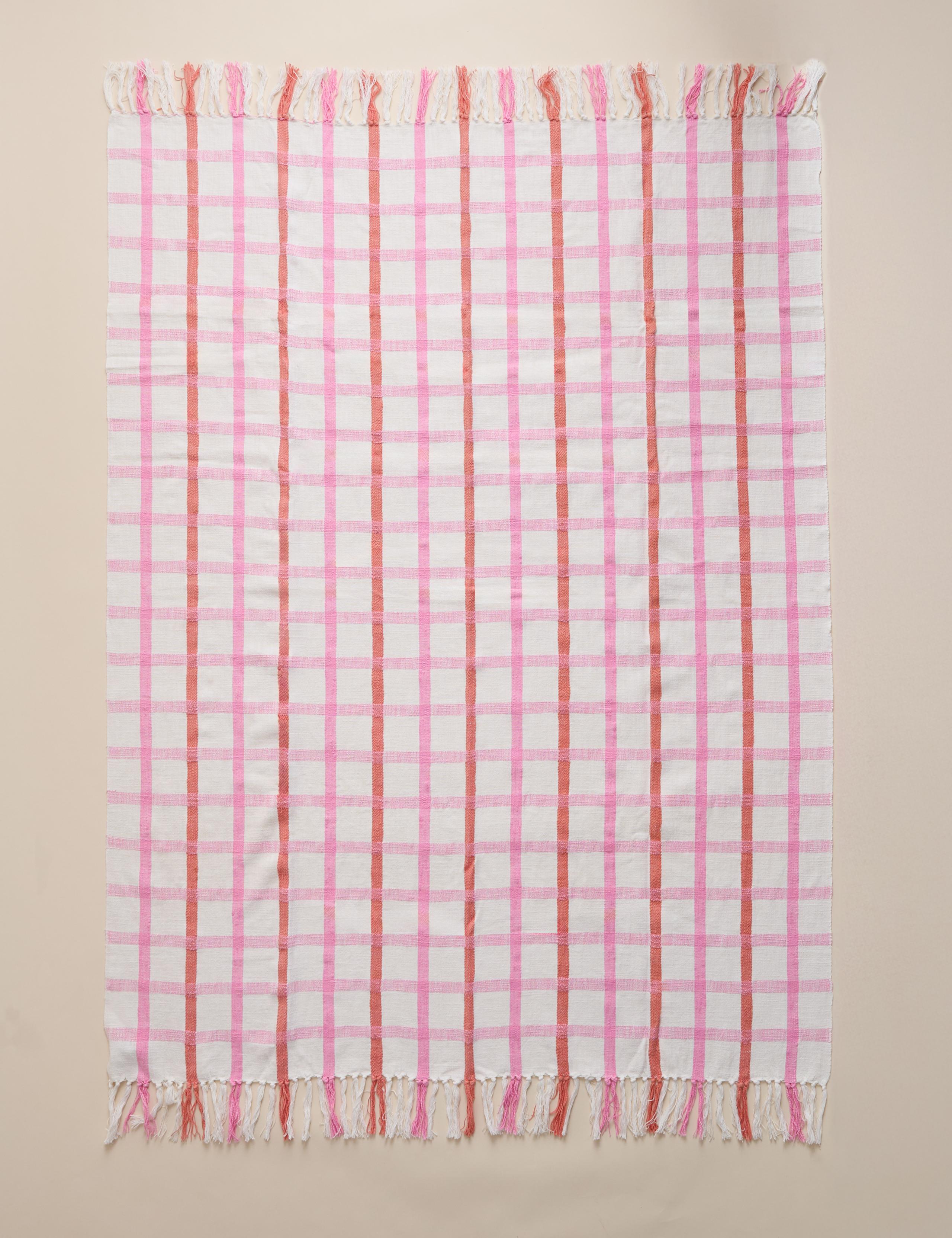 Hockney Pure Cotton Checked Throw 3 of 4