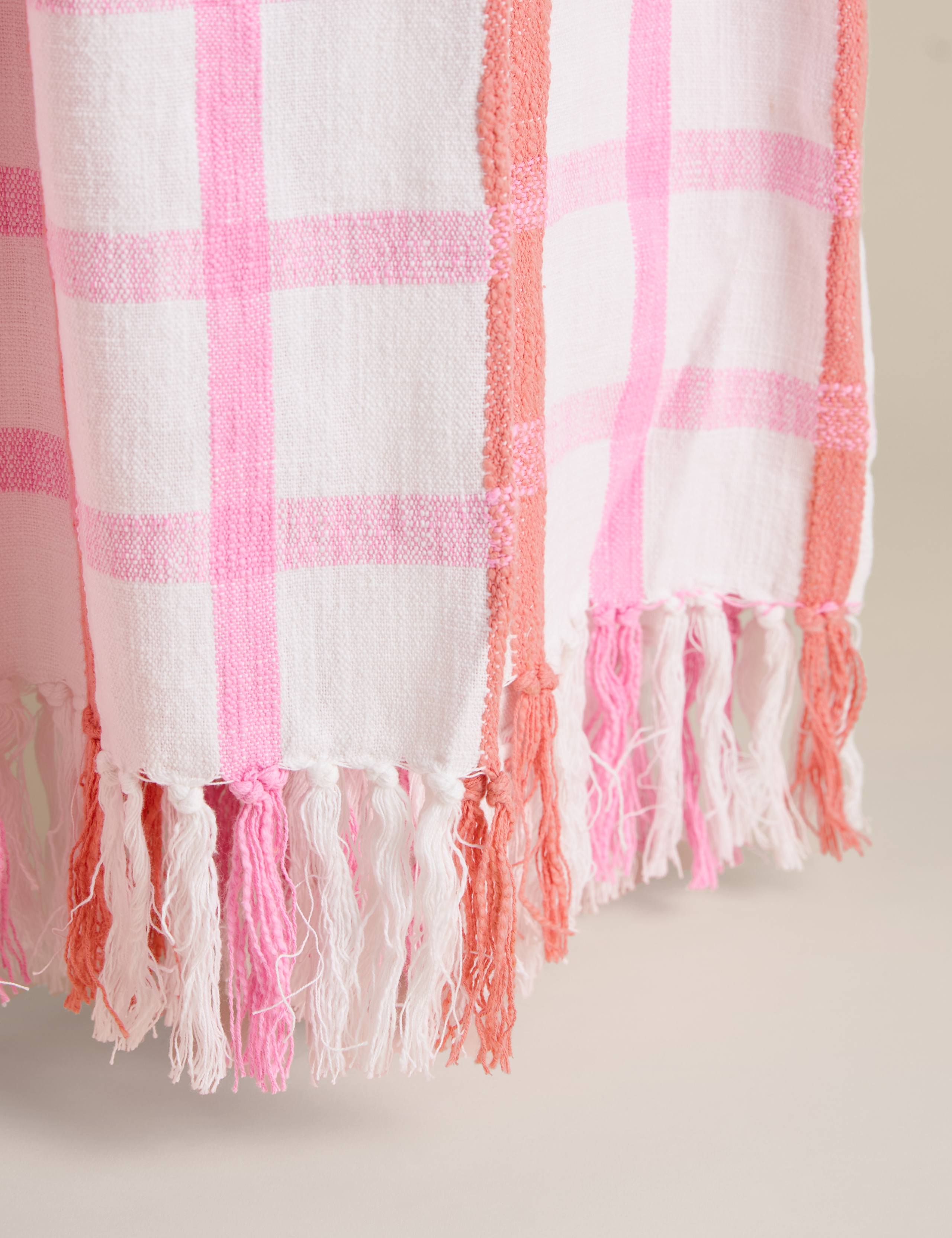 Hockney Pure Cotton Checked Throw 2 of 4