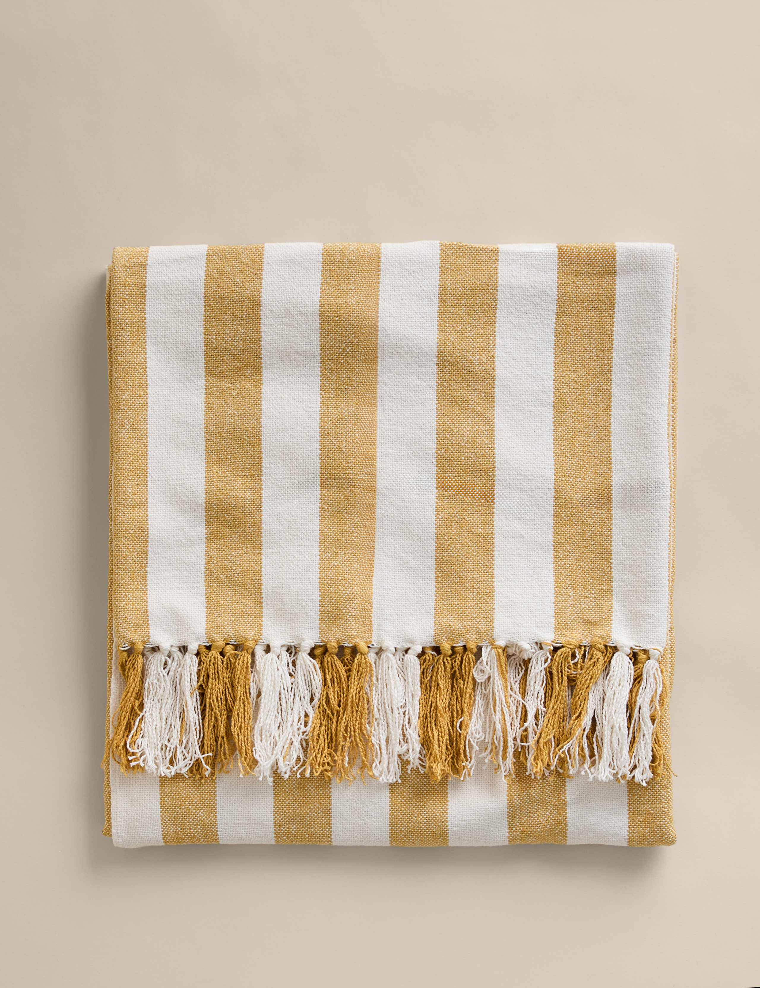 Pure Cotton Woven Striped Throw 1 of 4