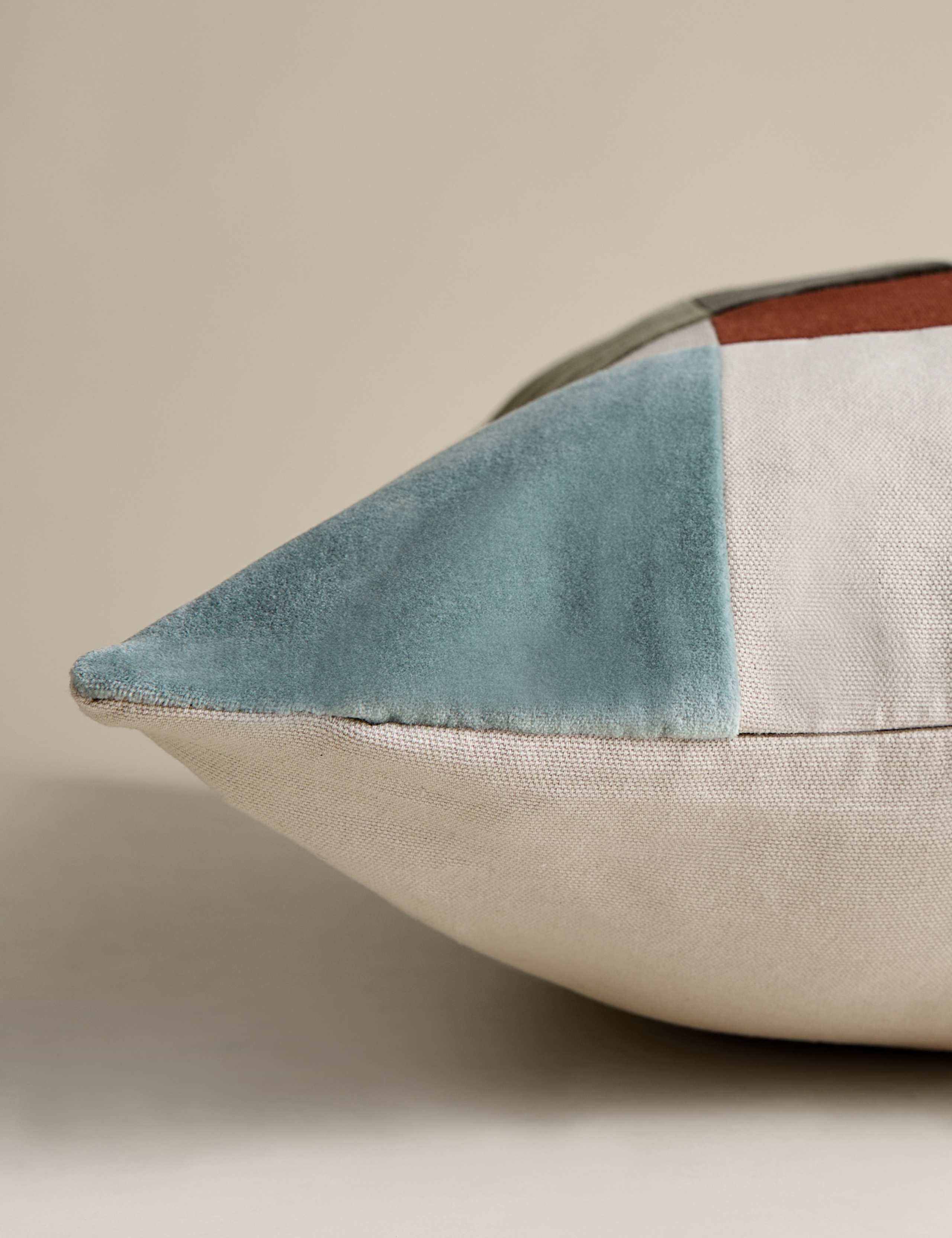 Velvet Patchwork Cushion 2 of 4