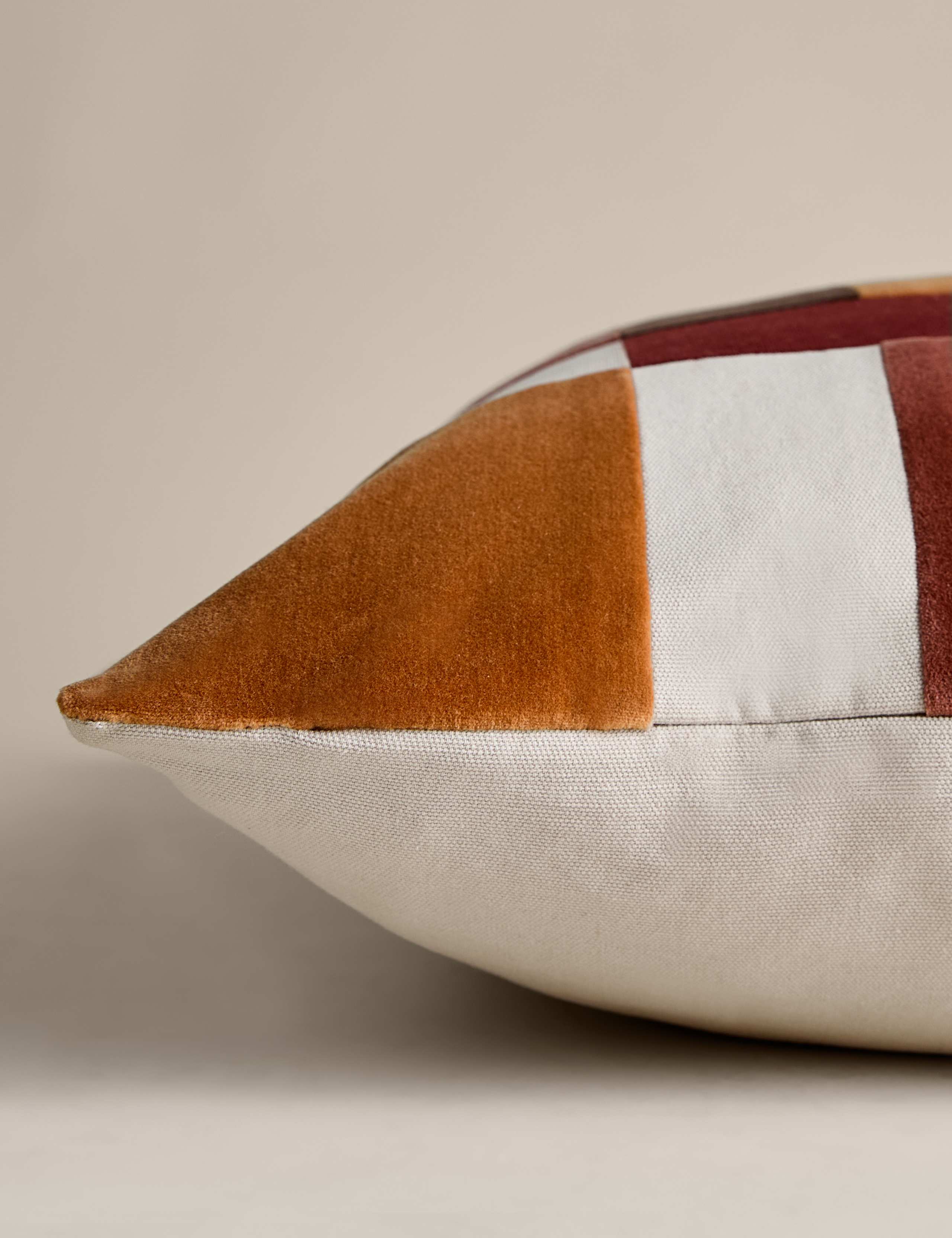 Velvet Patchwork Cushion 2 of 4