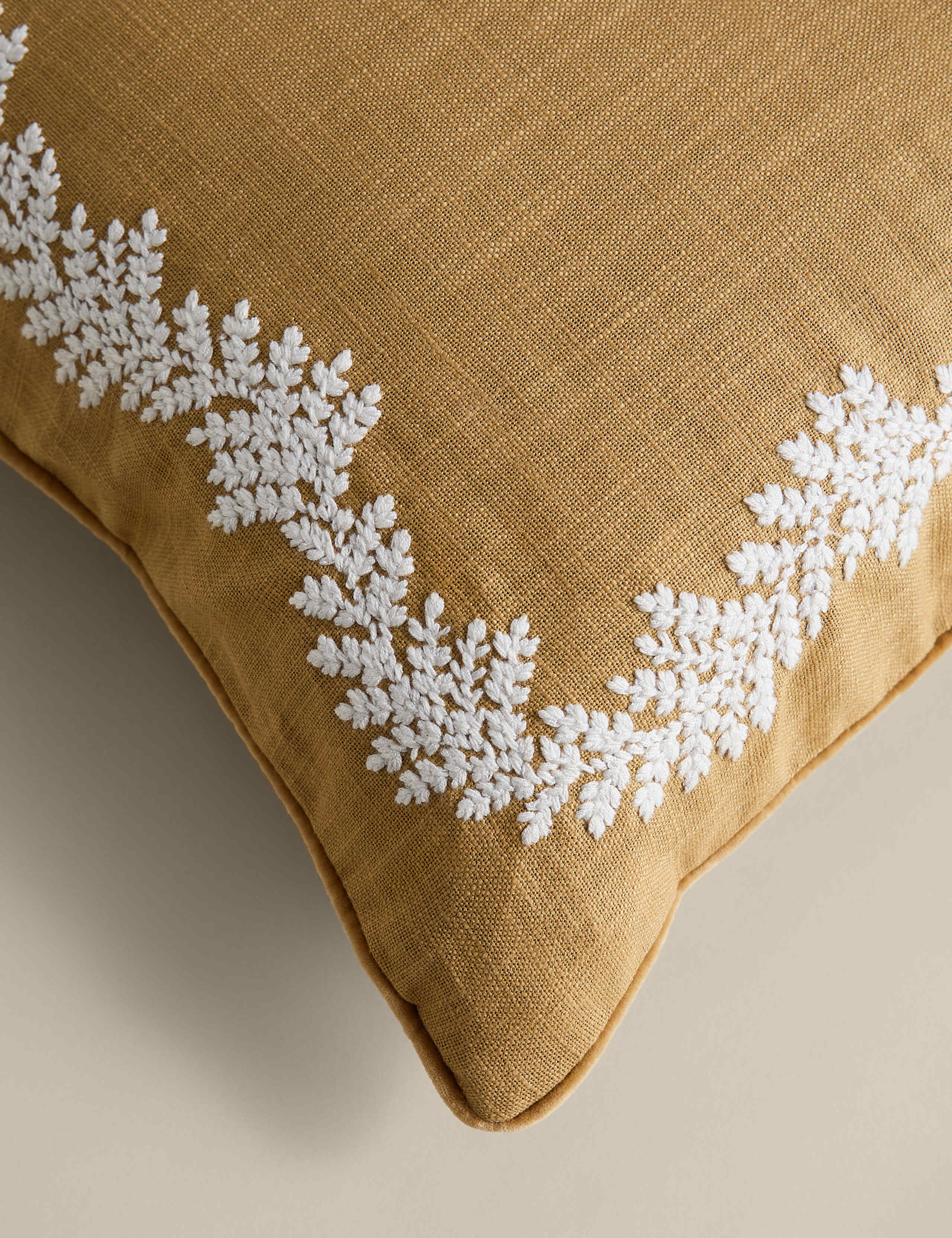 Pure Cotton Embroidered Border Cushion 4 of 4