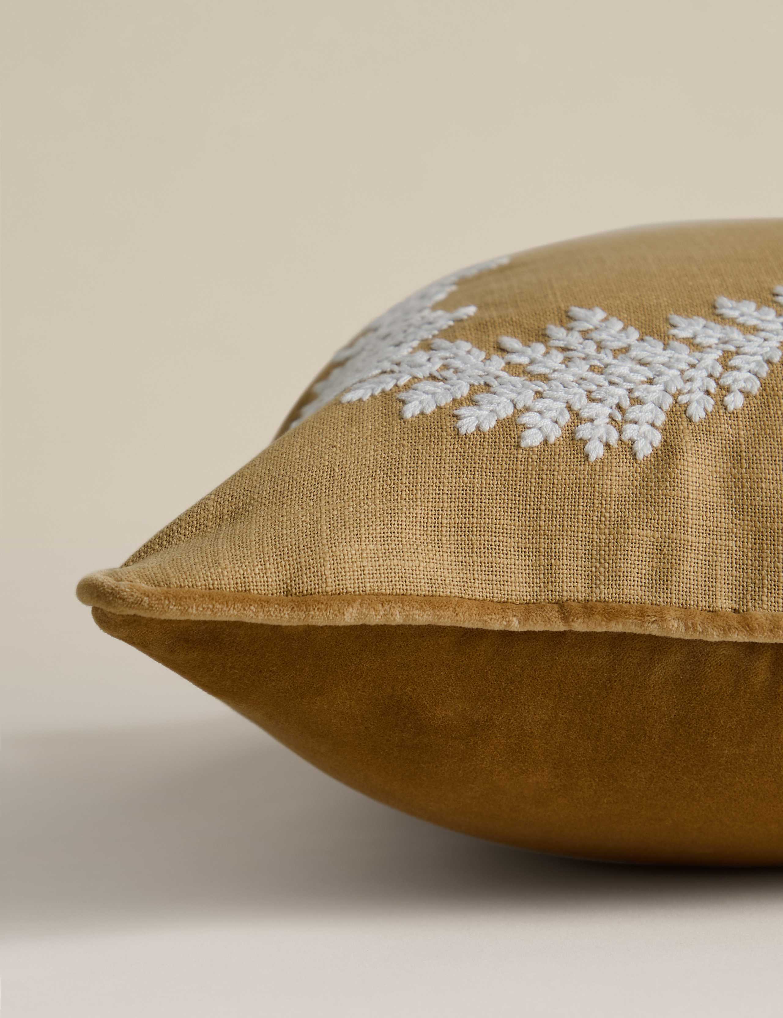 Pure Cotton Embroidered Border Cushion 2 of 4