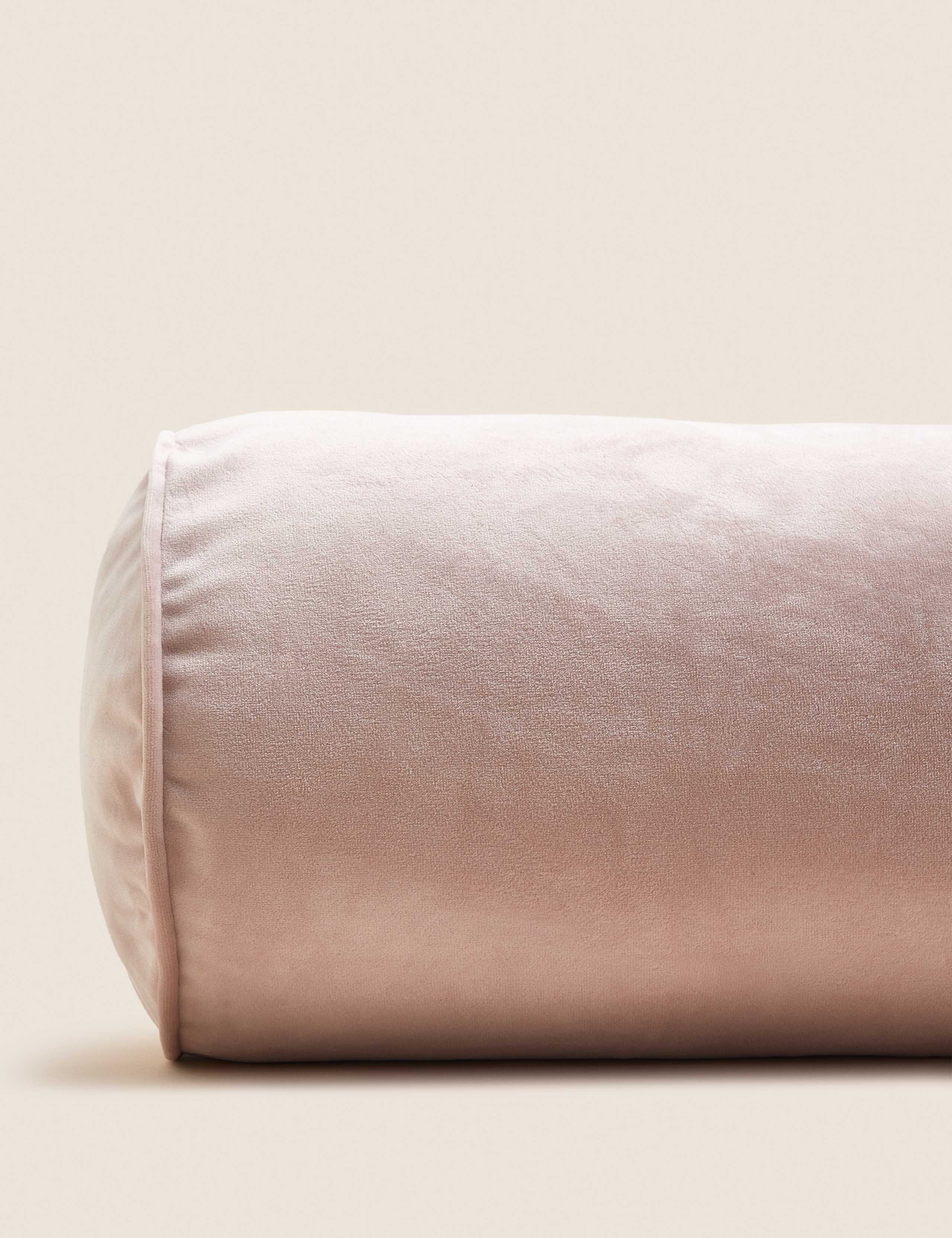 Velvet Piped Bolster Cushion 2 of 5