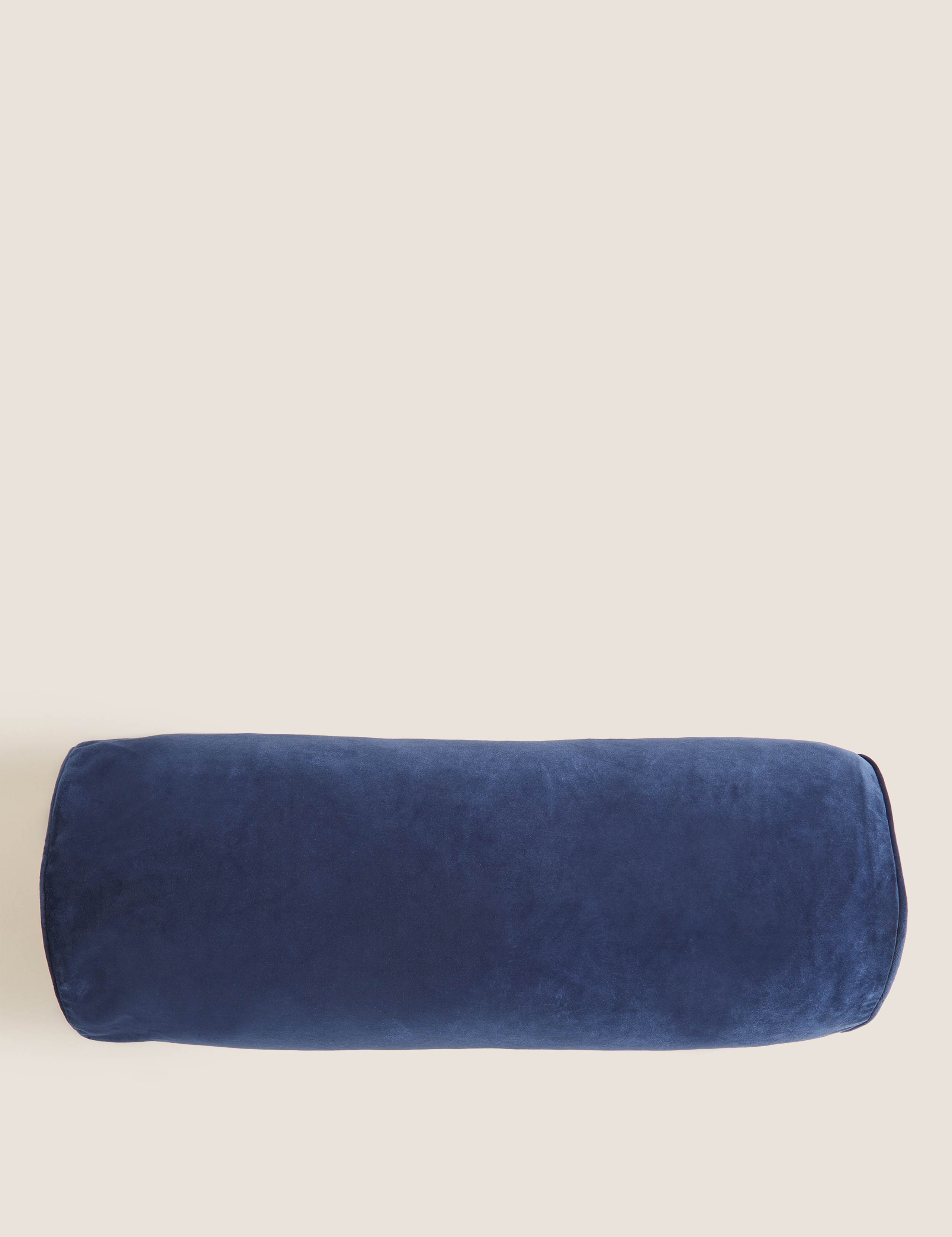 Velvet Piped Bolster Cushion 1 of 4